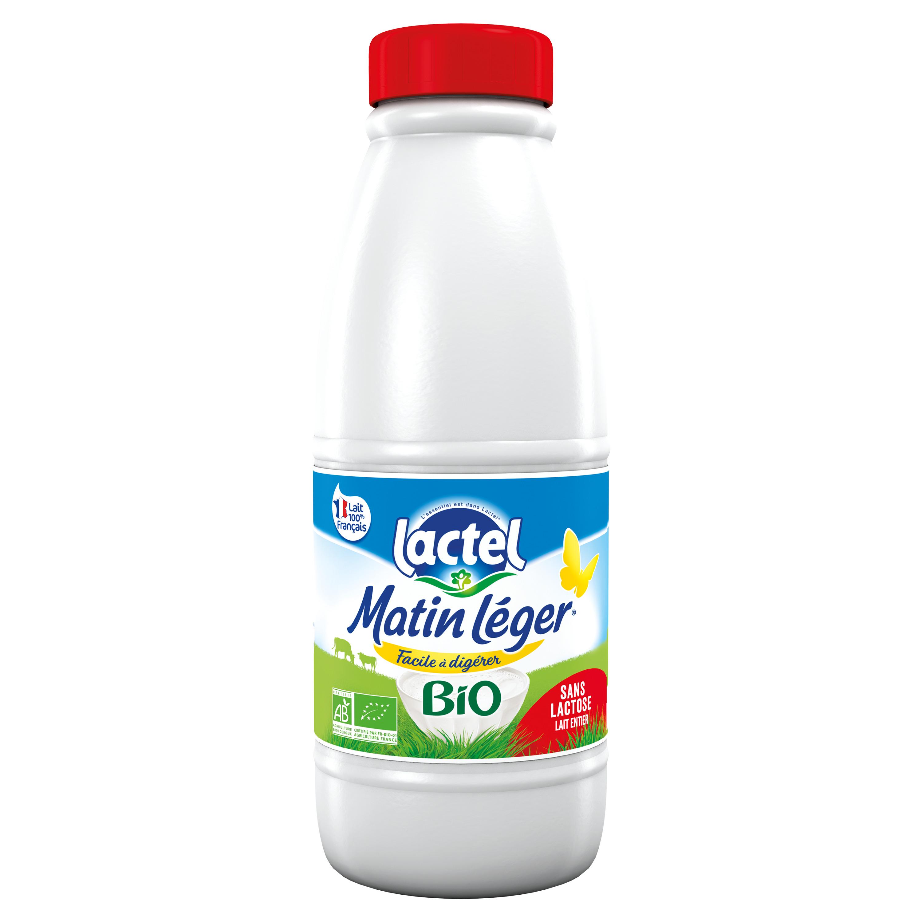 Voir la diapositive 2 : LACTEL Matin léger Lait facile à digérer sans lactose bio 1l