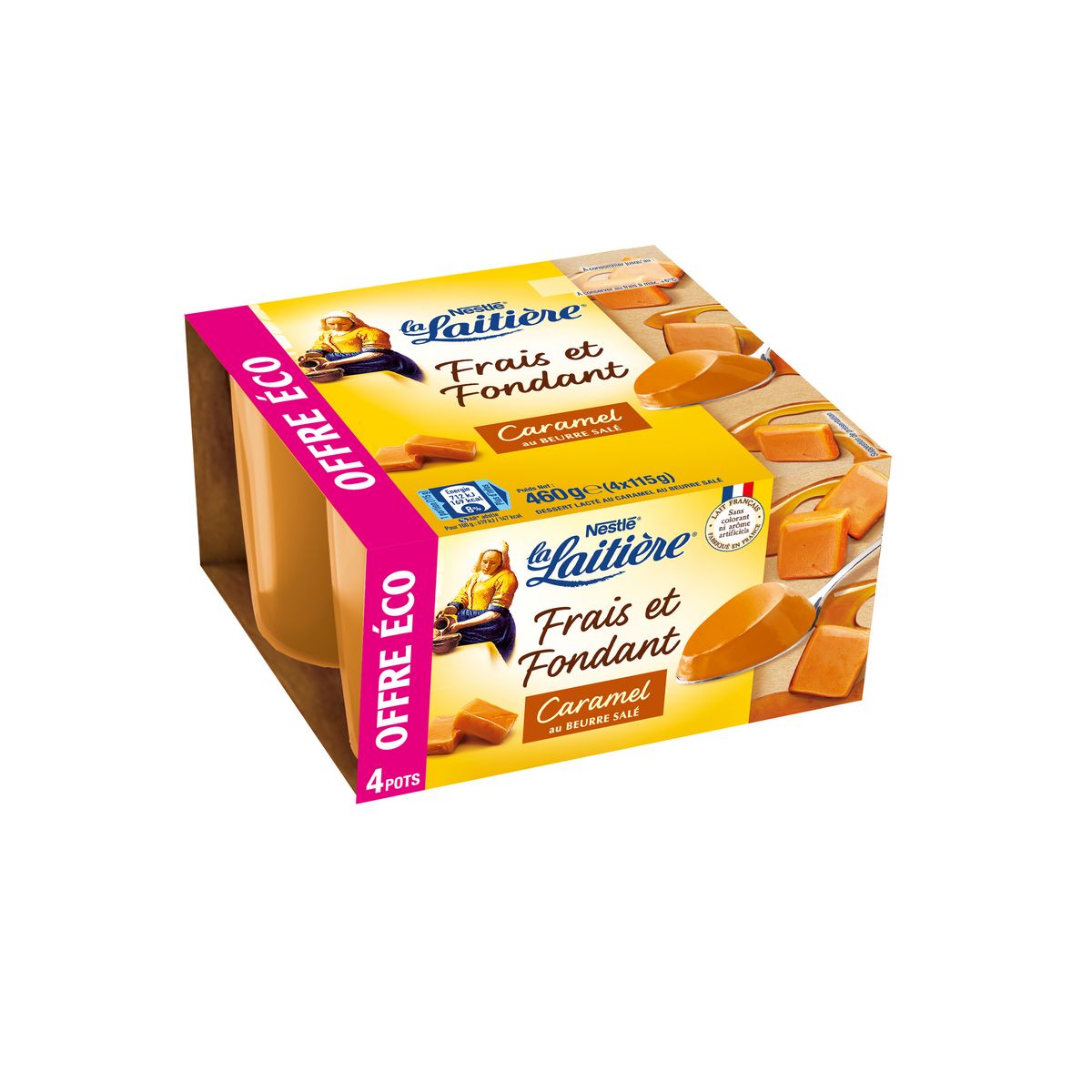 LA LAITIERE Dessert fondant au caramel beurre salé 4x115g