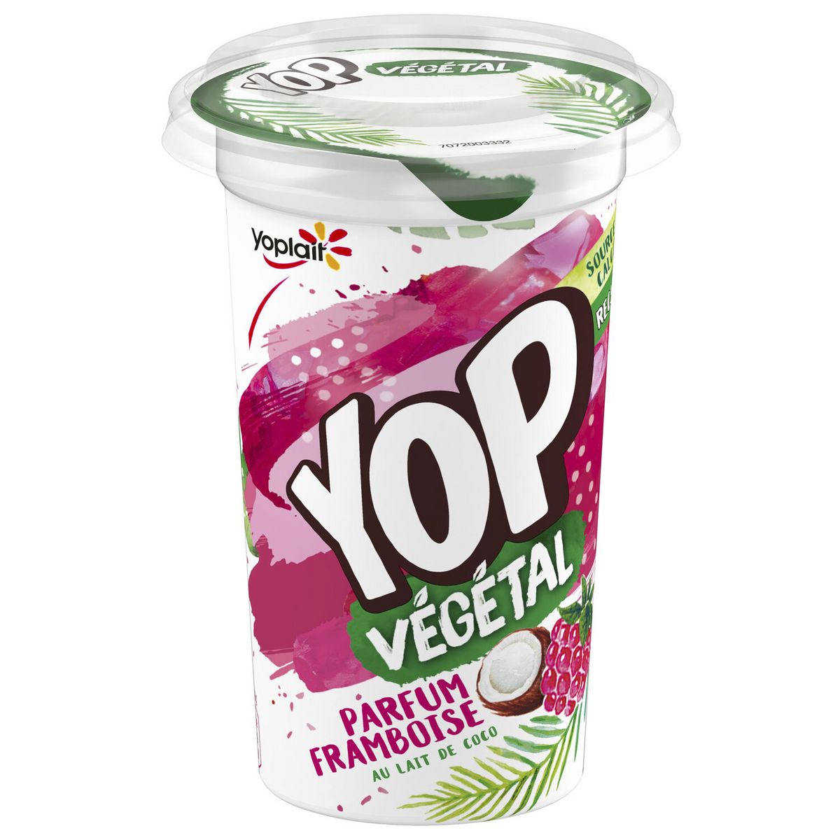 YOP Dessert végétal au lait de coco parfum framboise 200g