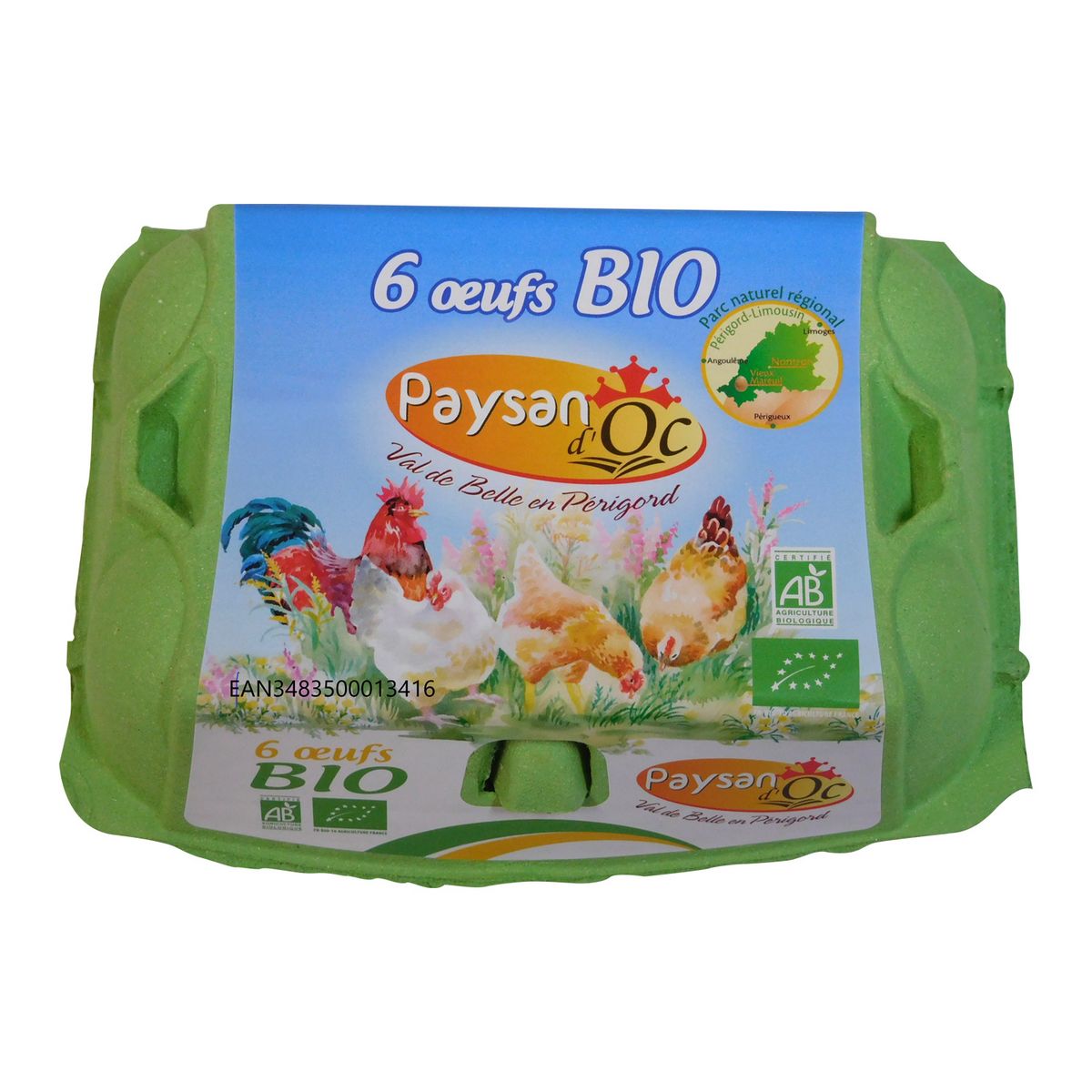 VAL DE BELLE Oeufs bio x6