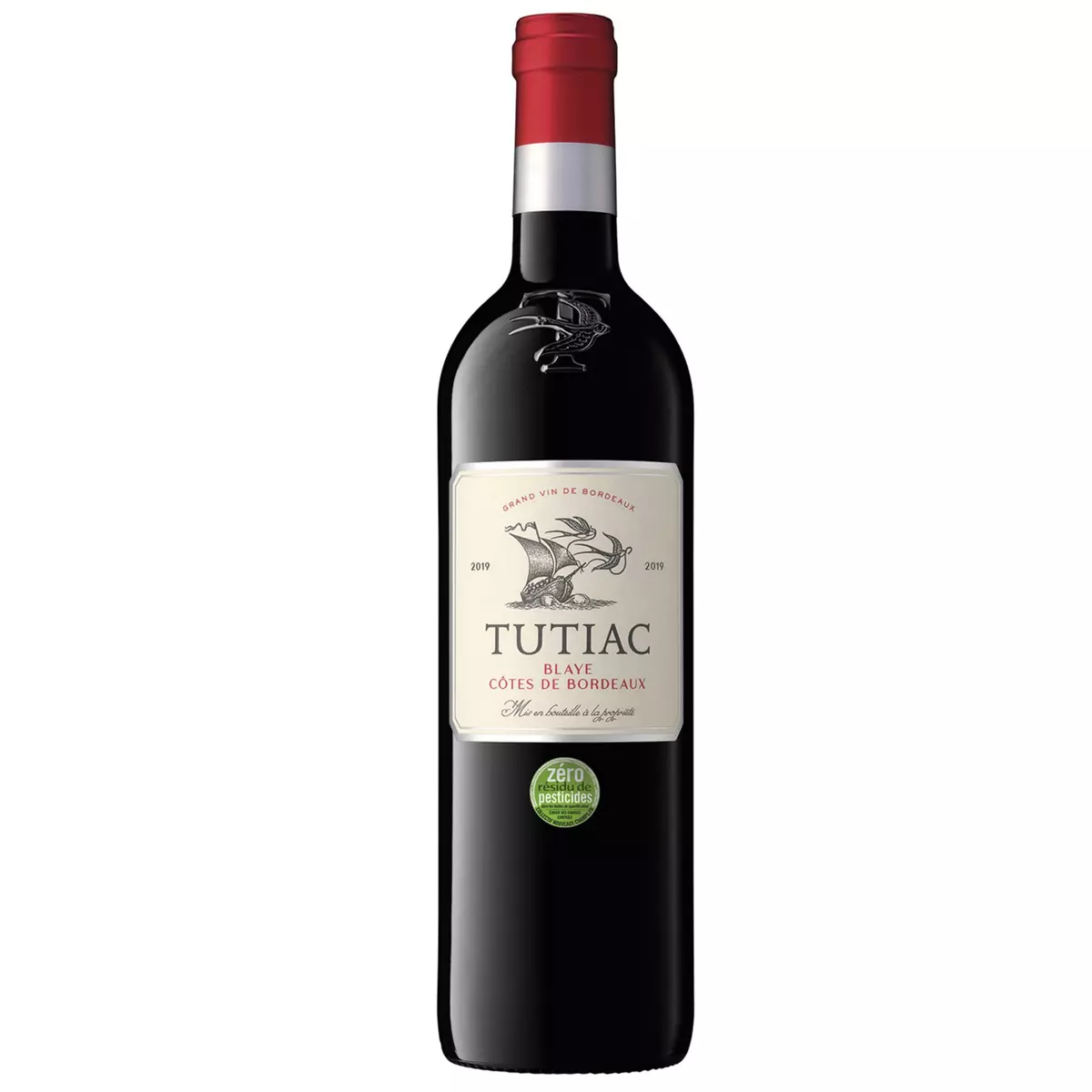 Vin rouge AOP Blaye Côtes de Bordeaux Tutiac 2019 75cl