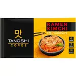 TANOSHI Ramen Kimchi nouilles précuites saveur coréenne avec morceaux de kivchi sachet 360g