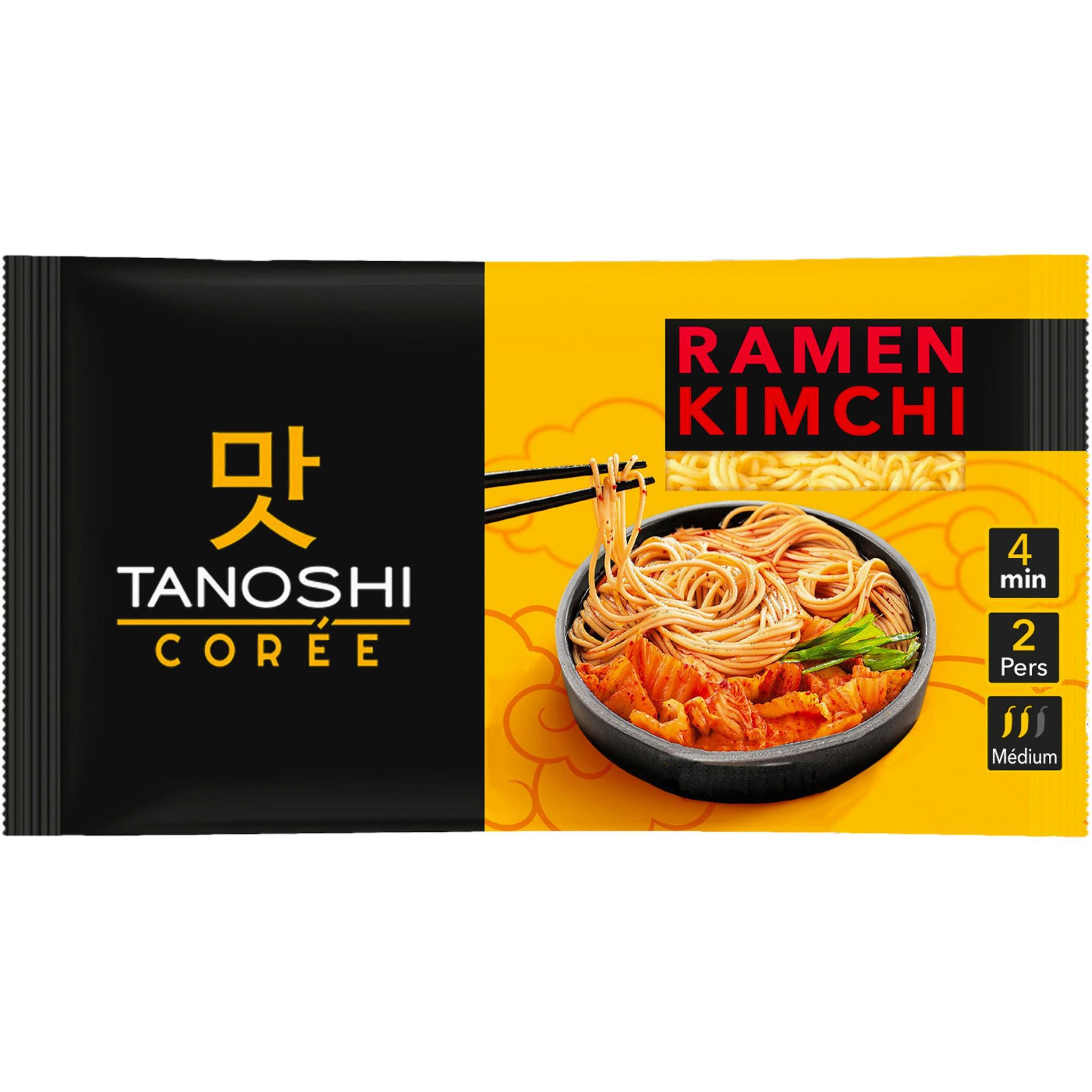 Voir la diapositive 3 : TANOSHI Ramen nouilles asiatiques précuites saveur kimchi 360g