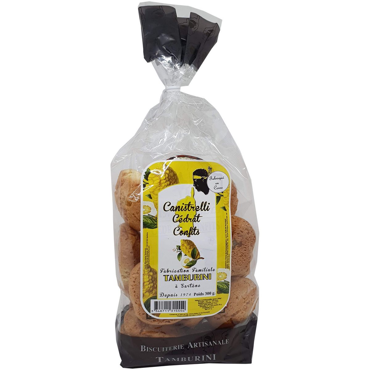 TAMBURINI Canistrelli au cédrat confits 280g