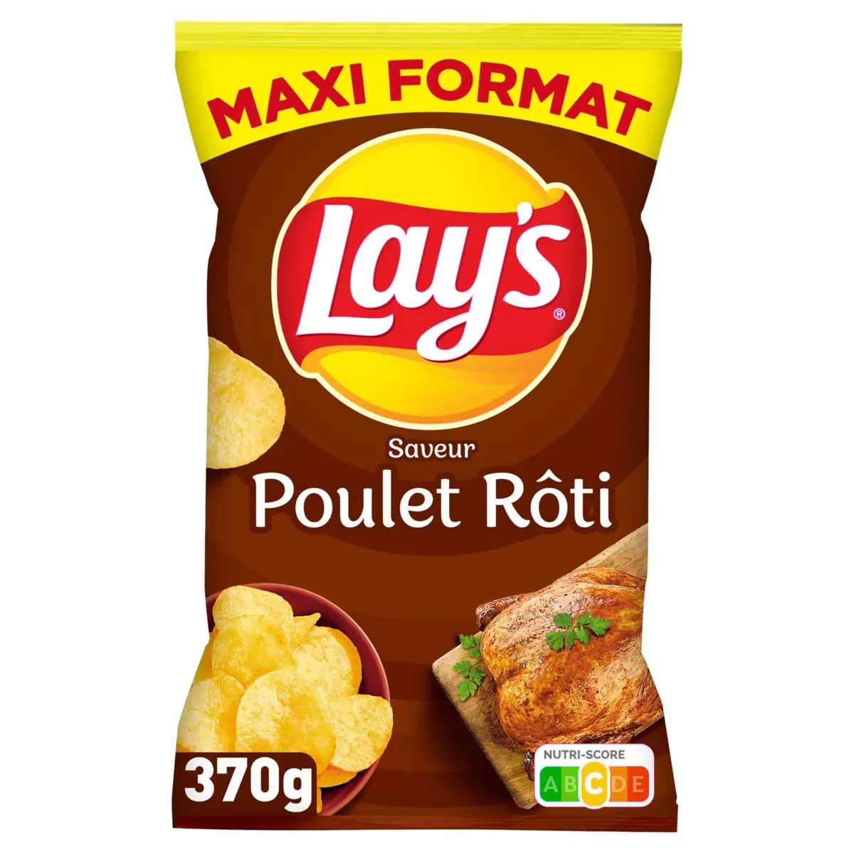 LAY'S Chips saveur poulet rôti maxi format 370g