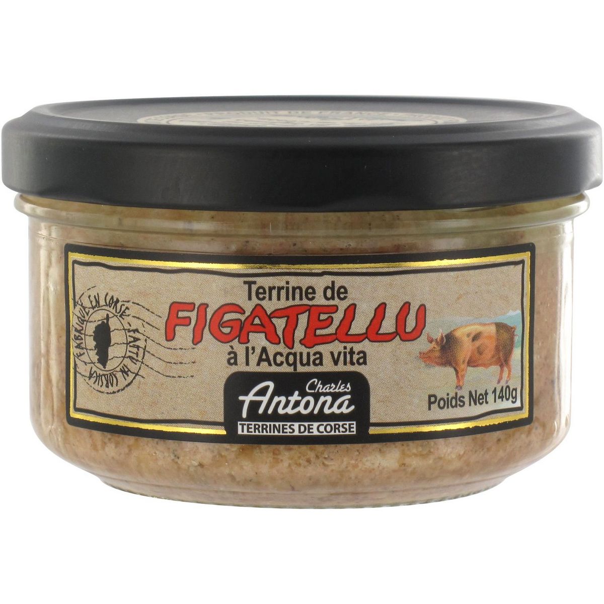 CHARLES ANTONA Terrine figatellu à l'eau de vie de vin 140g