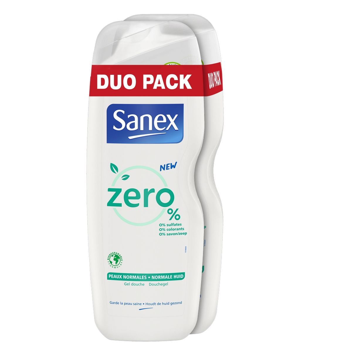 SANEX Gel douche zéro % peau normale 2x750ml