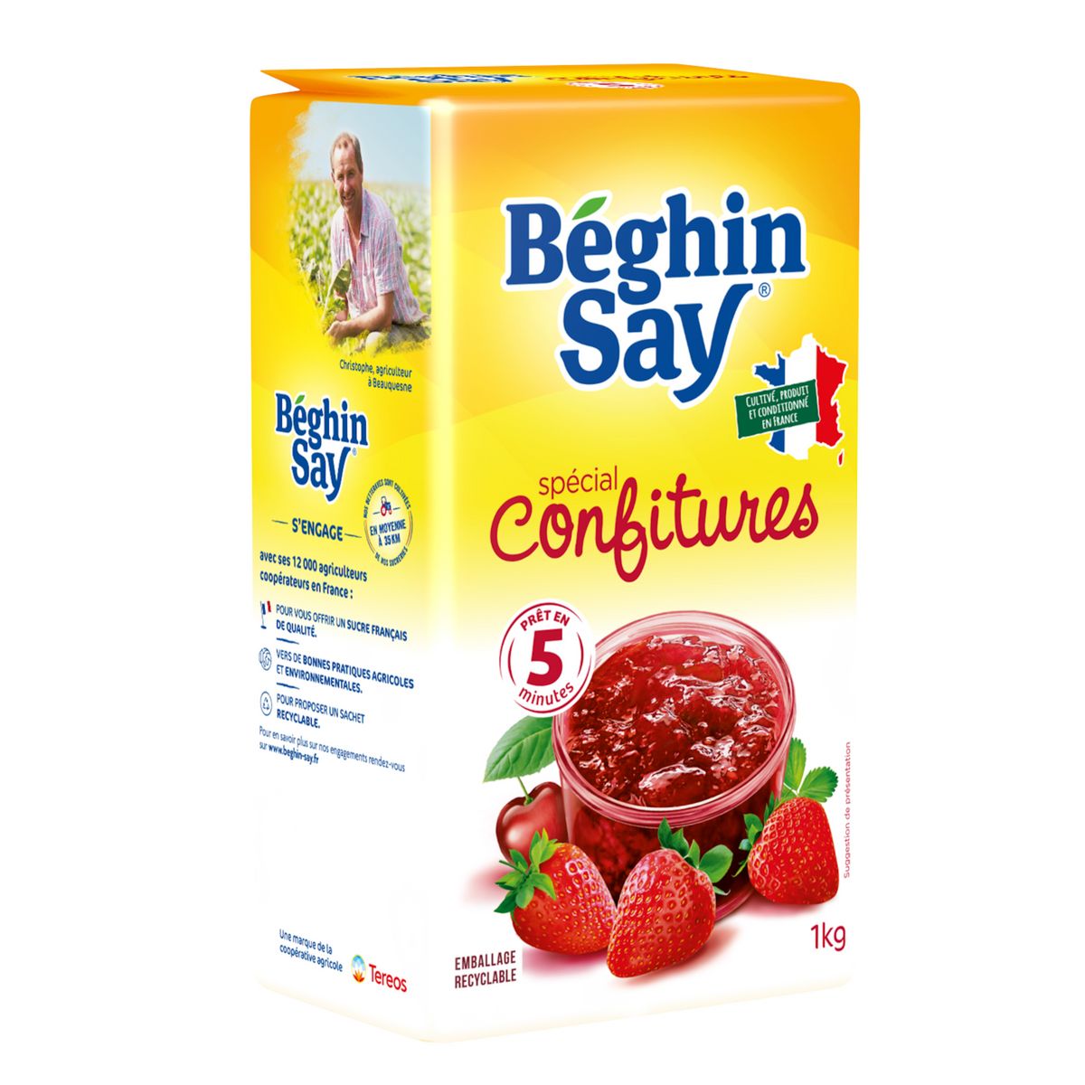 BEGHIN SAY Sucre en poudre blanc spéciale confitures 1kg
