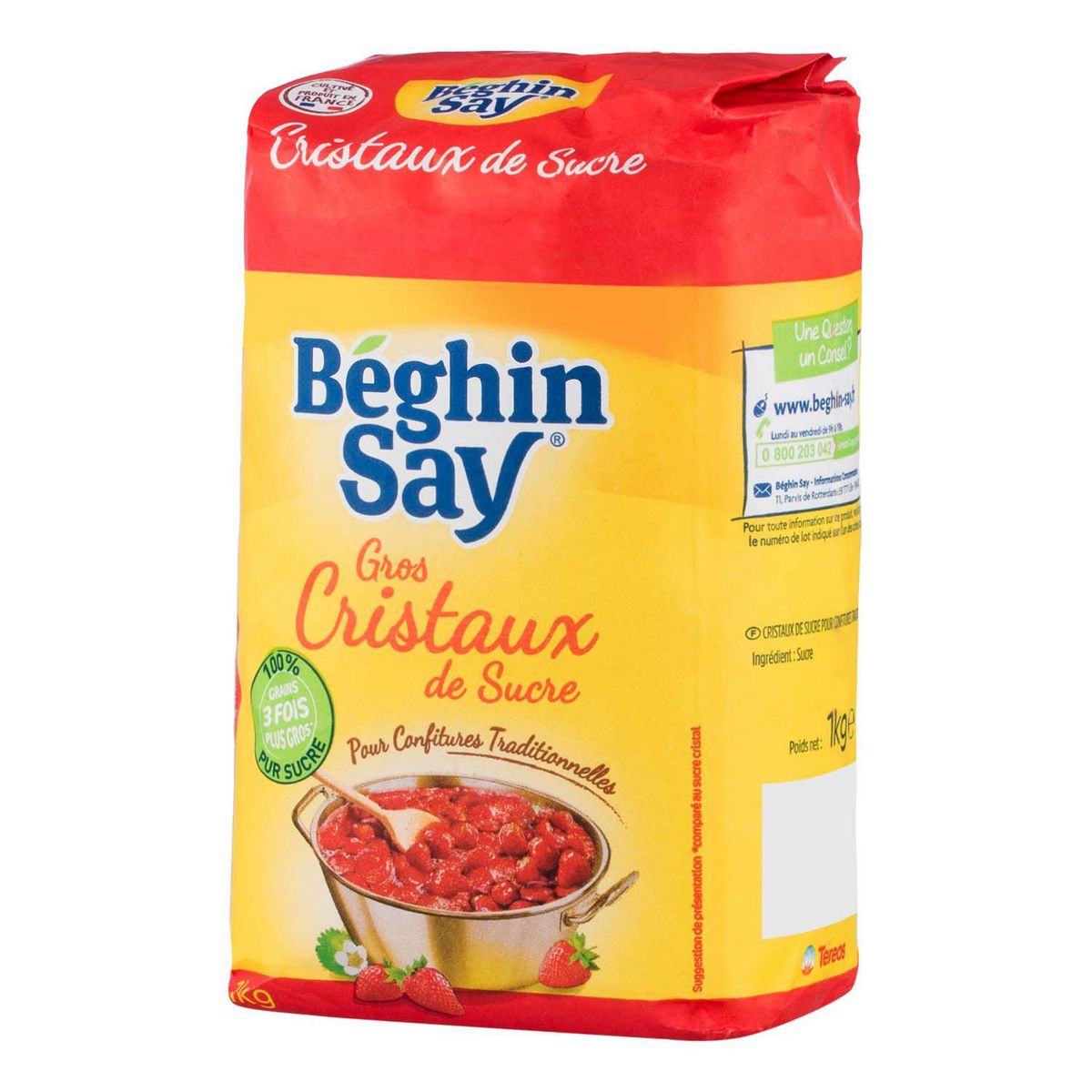 BEGHIN SAY Sucre cristallisé pour confiture 1kg