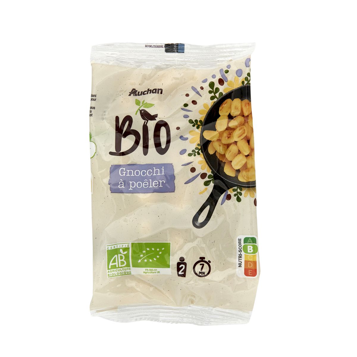 AUCHAN BIO Gnocchi à poêler 2 parts 300g