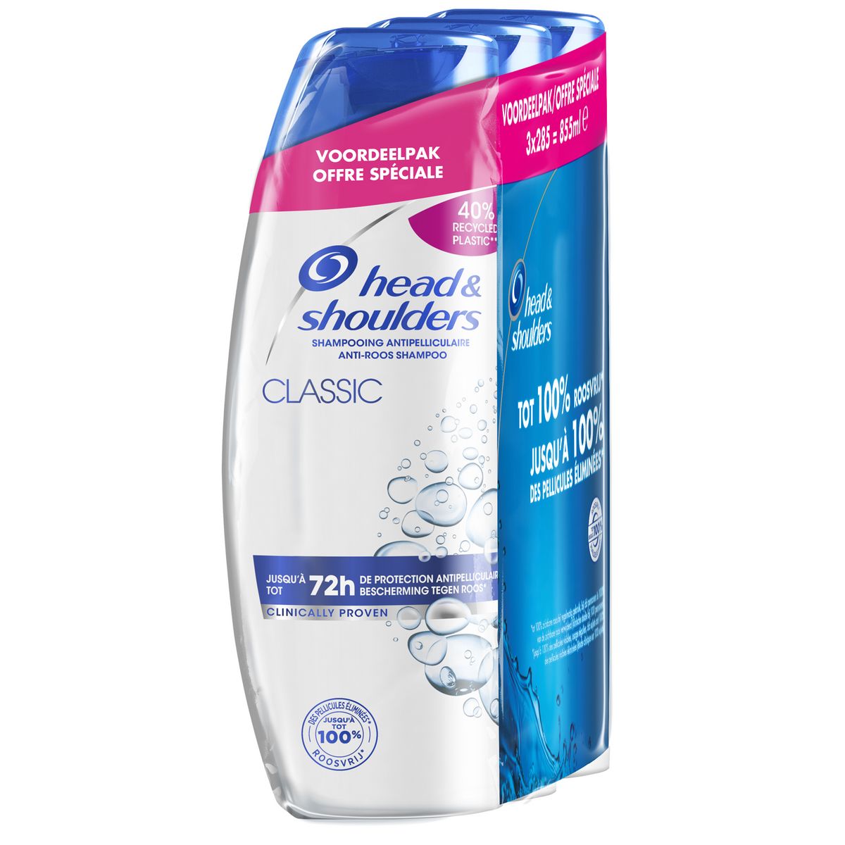 HEAD & SHOULDERS Classic Shampoing antipelliculaire 3x285ml
