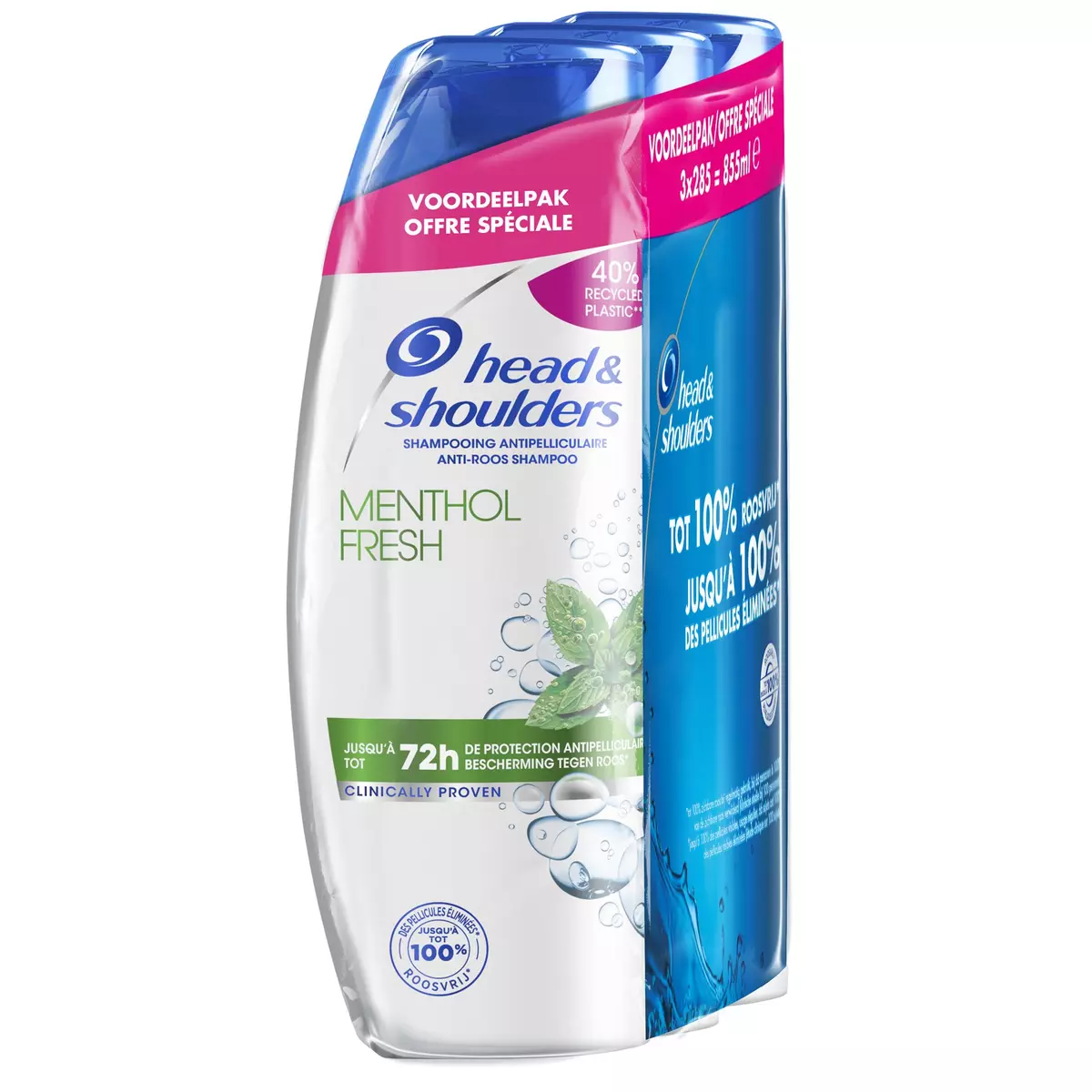 HEAD & SHOULDERS Menthol Fresh Shampoing antipelliculaire 3x285ml