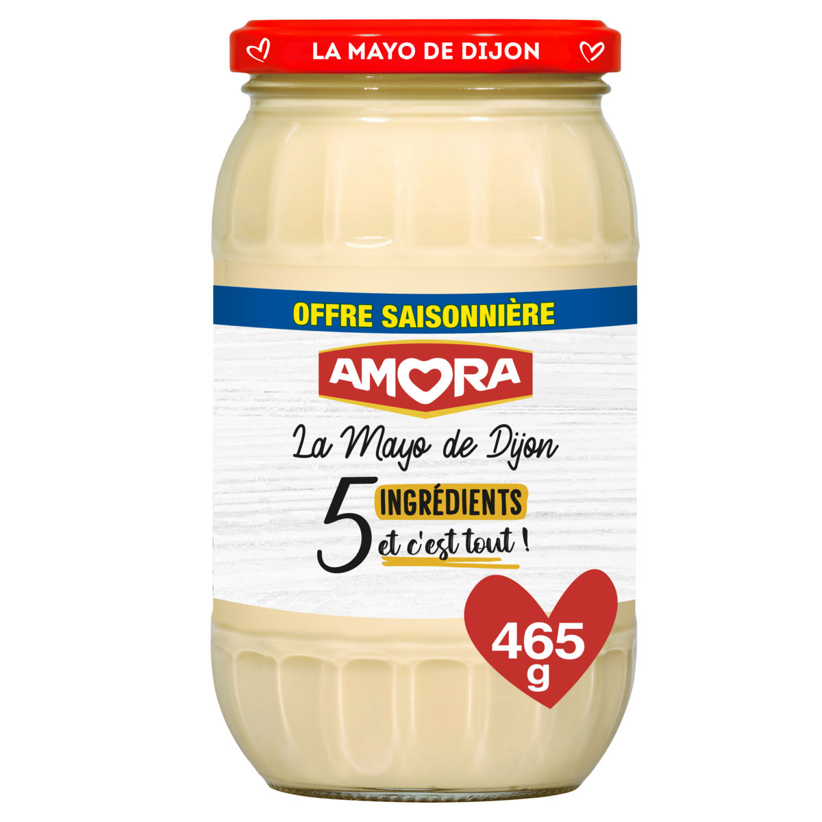 AMORA Mayonnaise de Dijon en bocal 465g