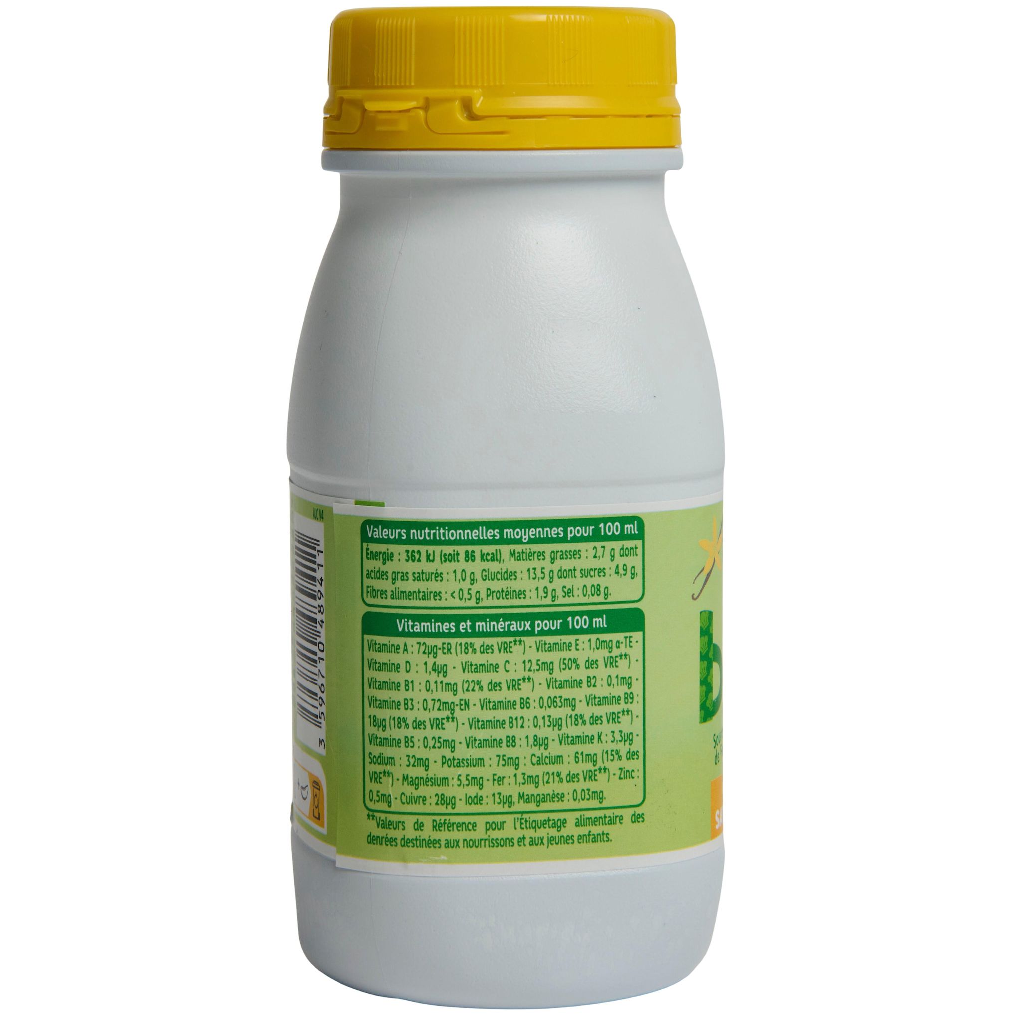 Voir la diapositive 4 : AUCHAN BABY BIO Lait et céréales saveur vanille dès 6 mois bio 25cl