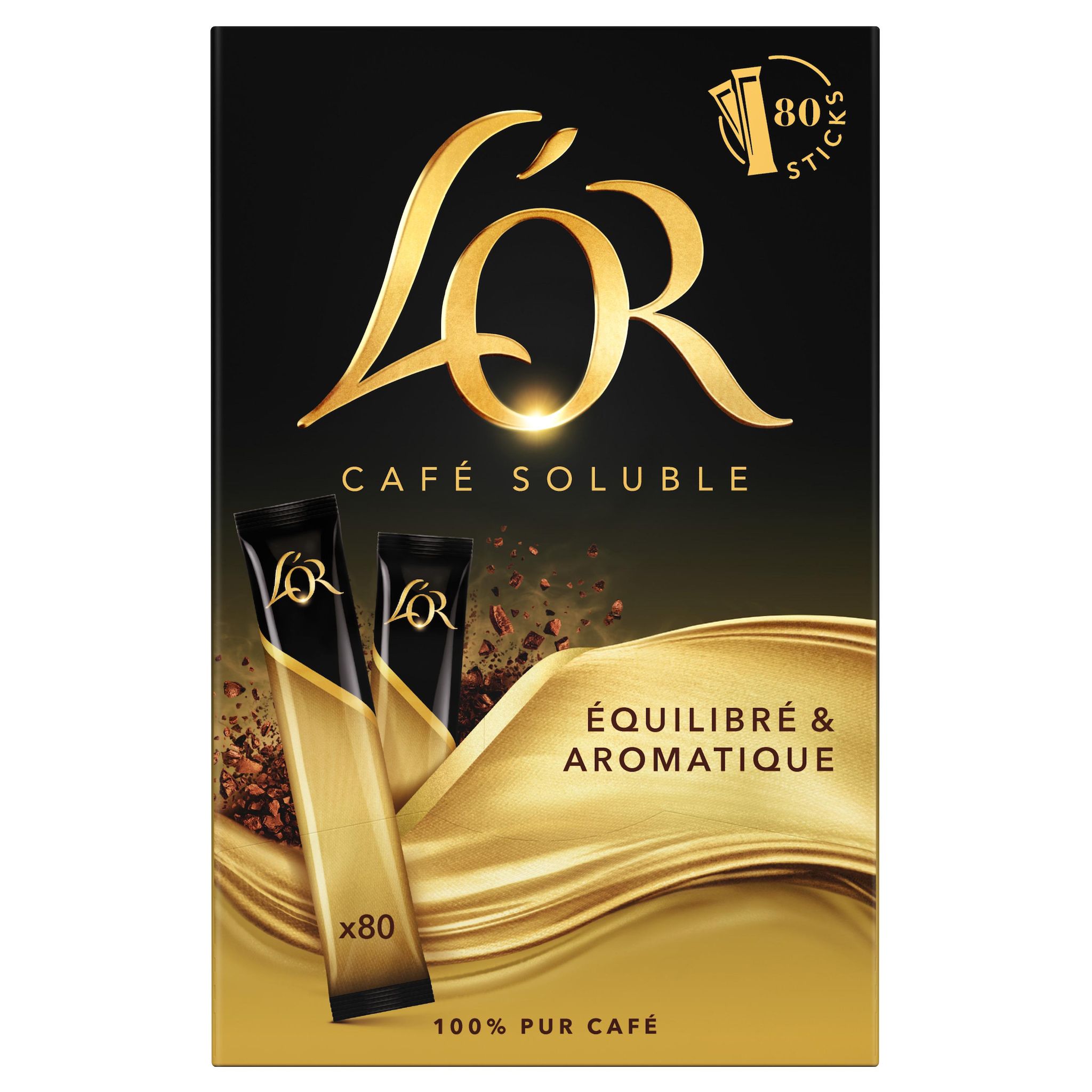 L'OR Dosettes de café soluble 80 dosettes 144g