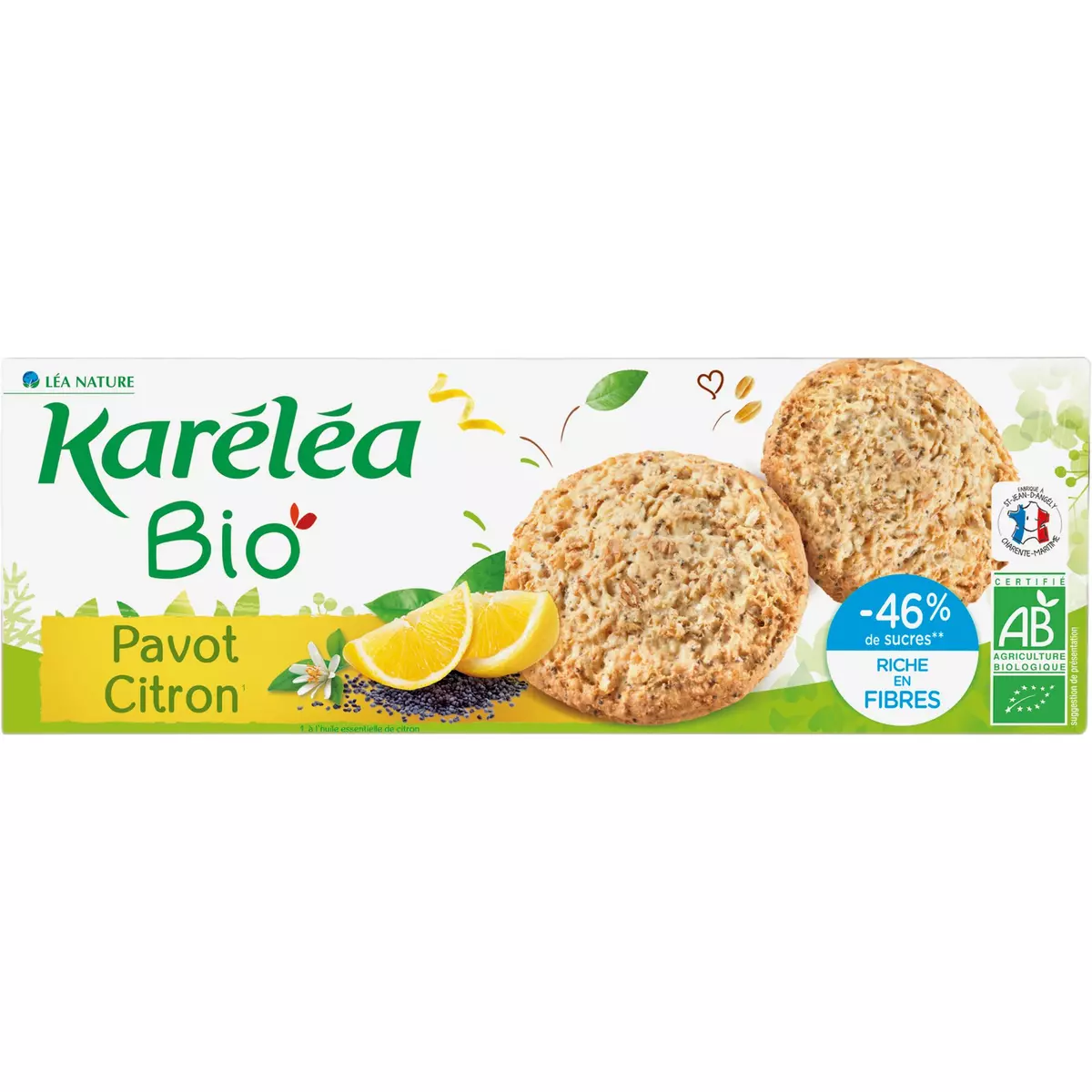 KARELEA Biscuits pavot de citron bio 150g