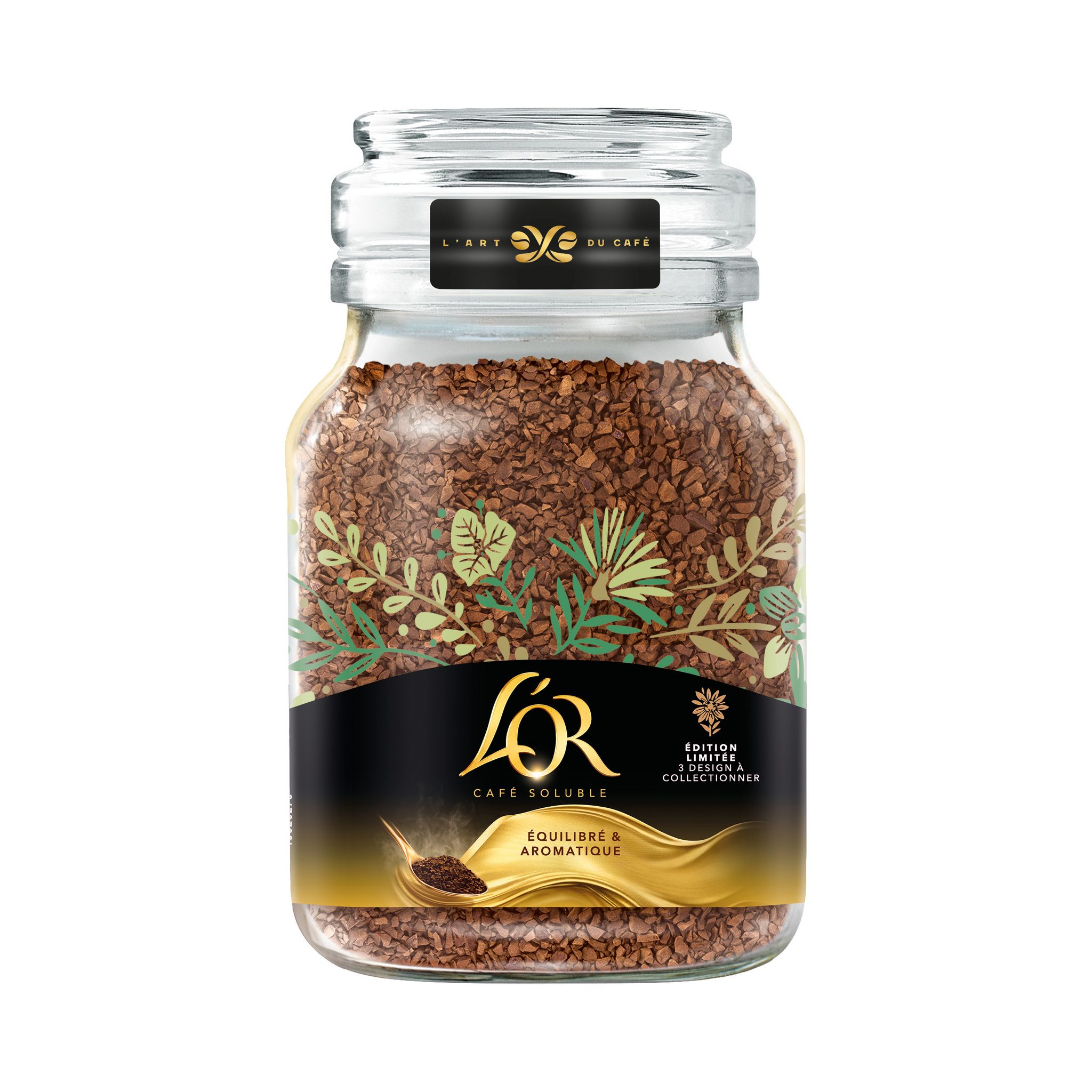 L'OR Café soluble équilibré et aromatique bocal 55 tasses