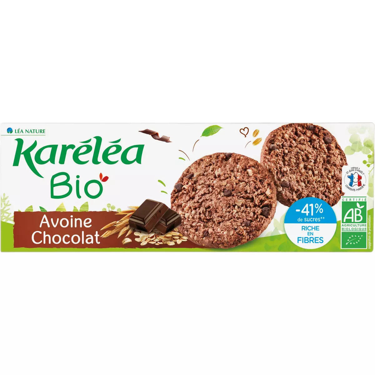 KARELEA Biscuits à l'avoine et chocolat bio 150g
