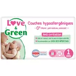 LOVE & GREEN Couches écologiques taille 1 (2-5kg) 44 couches
