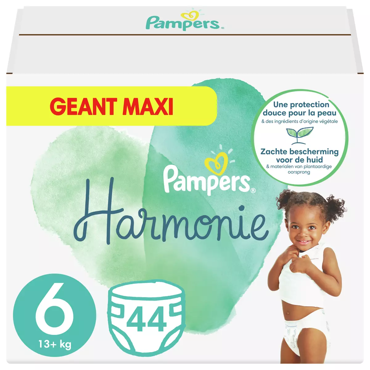 PAMPERS Harmonie couche taille 6 (+13kg) 44 couches