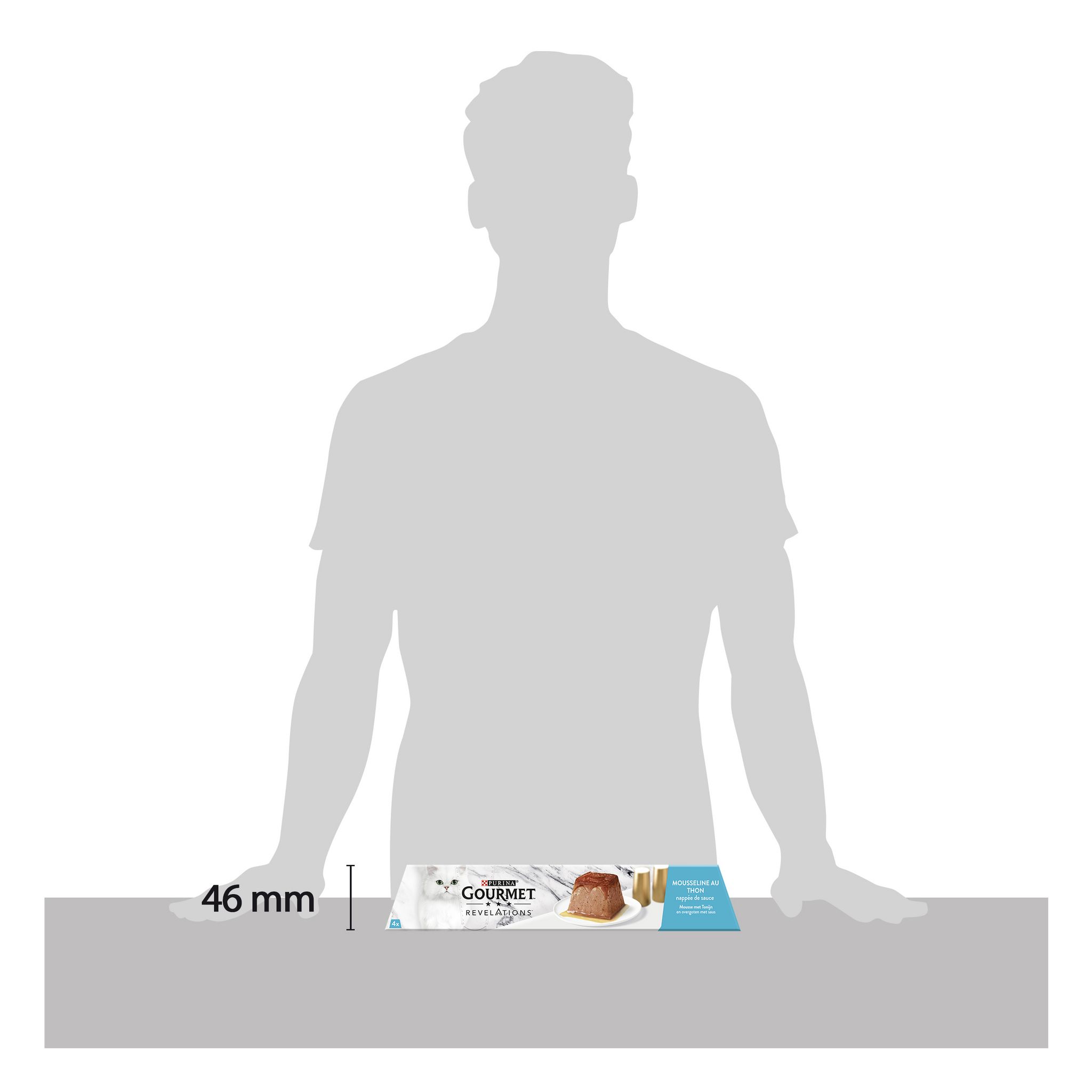 Voir la diapositive 5 : PURINA Gourmet Révélations Mousselines au thon nappée de sauce pour chat 4 mousselines 4x57g