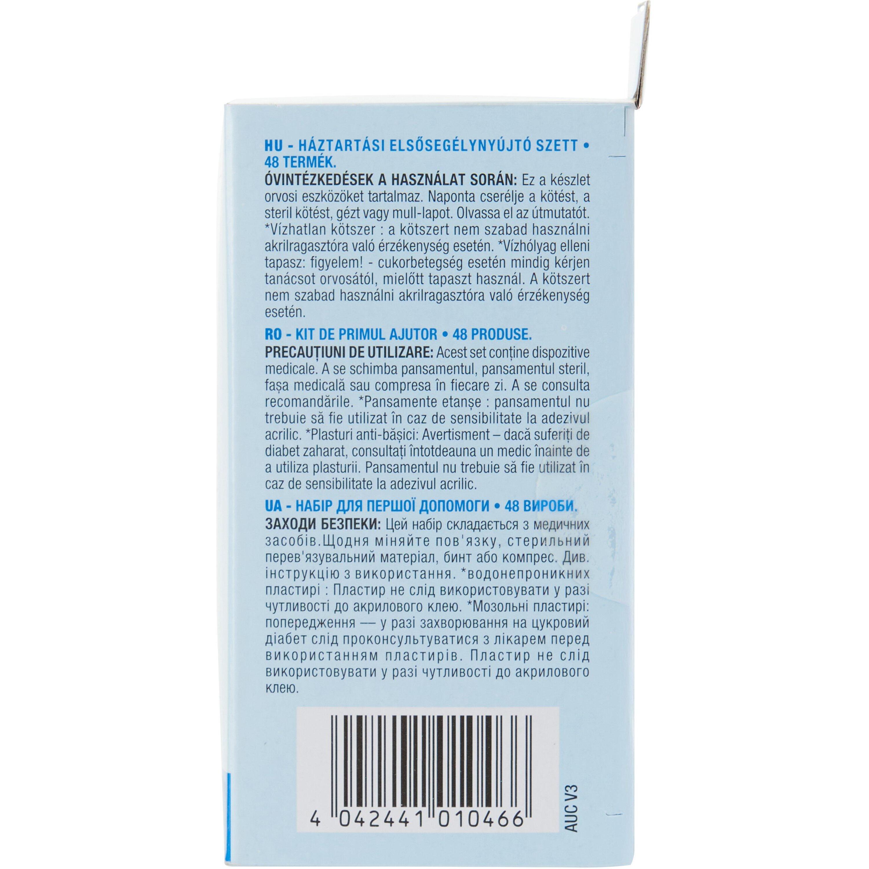 Voir la diapositive 5 : AUCHAN Kit de 1er secours 48 produits 1 trousse