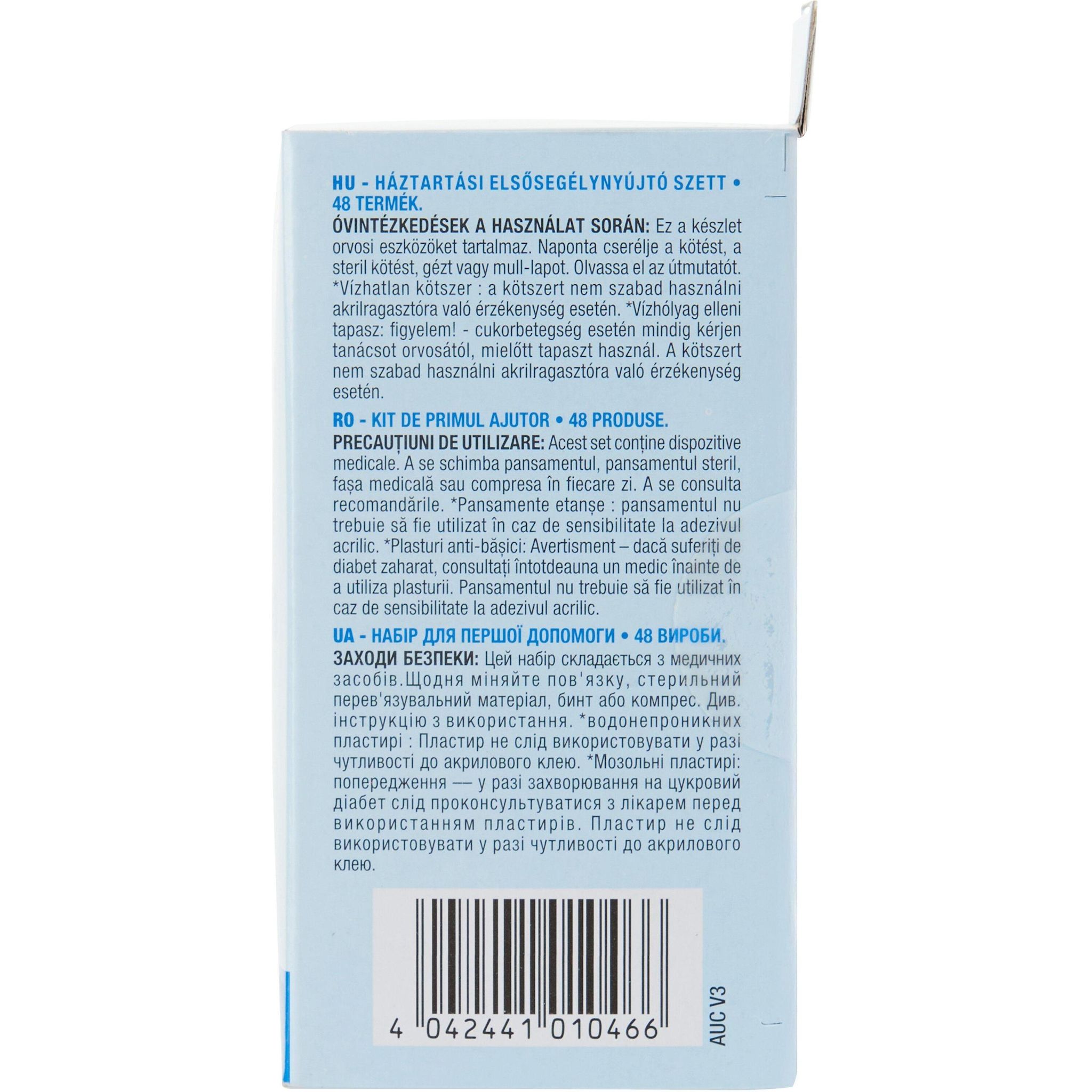 Voir la diapositive 5 : AUCHAN Kit de 1er secours 48 produits 1 trousse