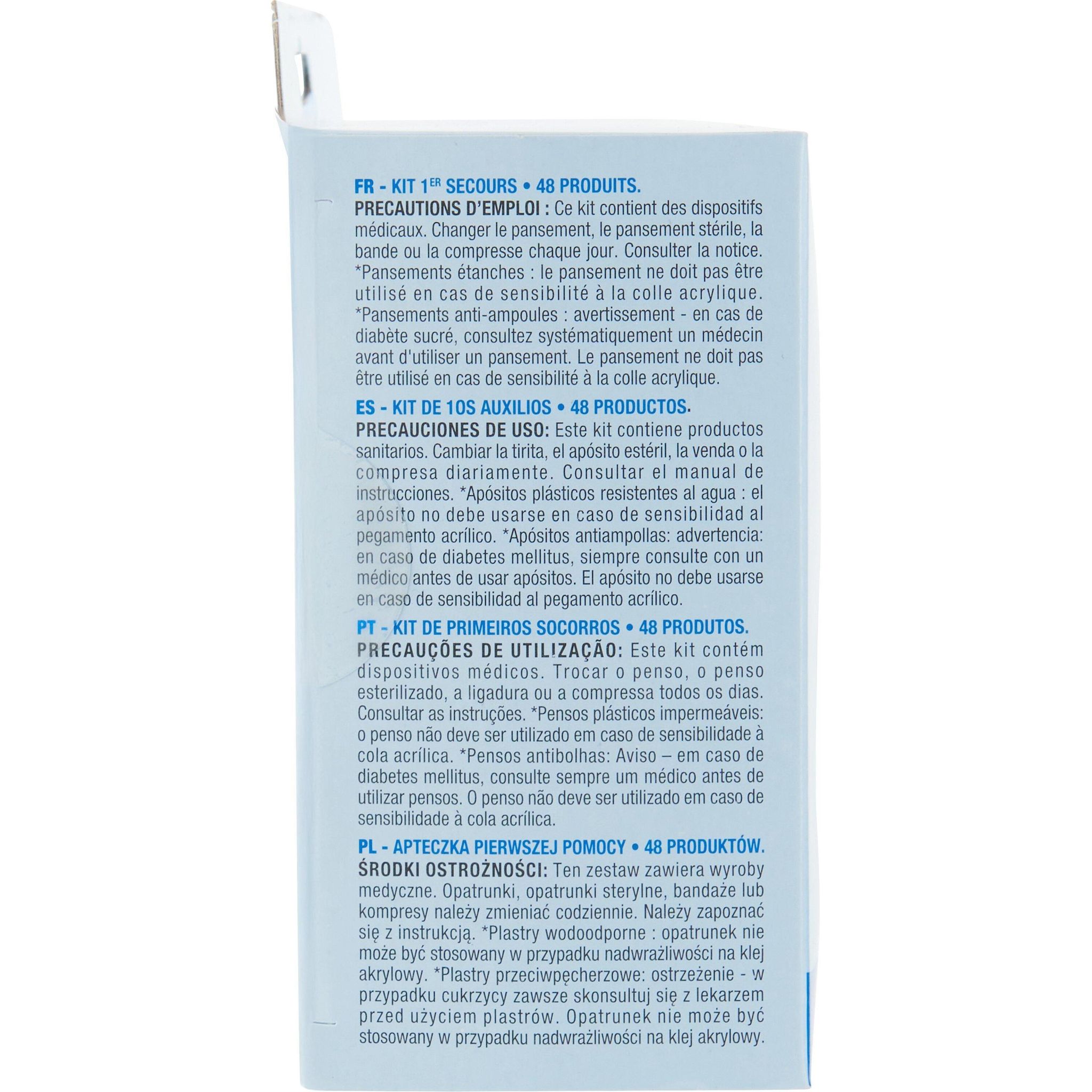 Voir la diapositive 6 : AUCHAN Kit de 1er secours 48 produits 1 trousse