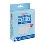 Voir la diapositive 2 : AUCHAN Compresses stériles douces 7.5cmx7.5cm 10 pochettes