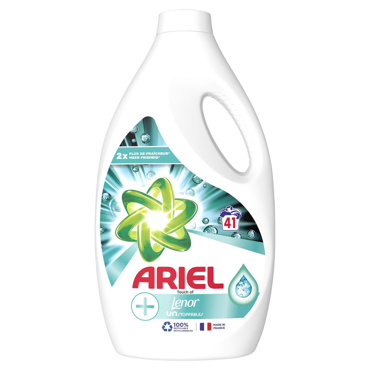 ARIEL Lessive liquide avec touche de lenor 41 lavages 2,255l