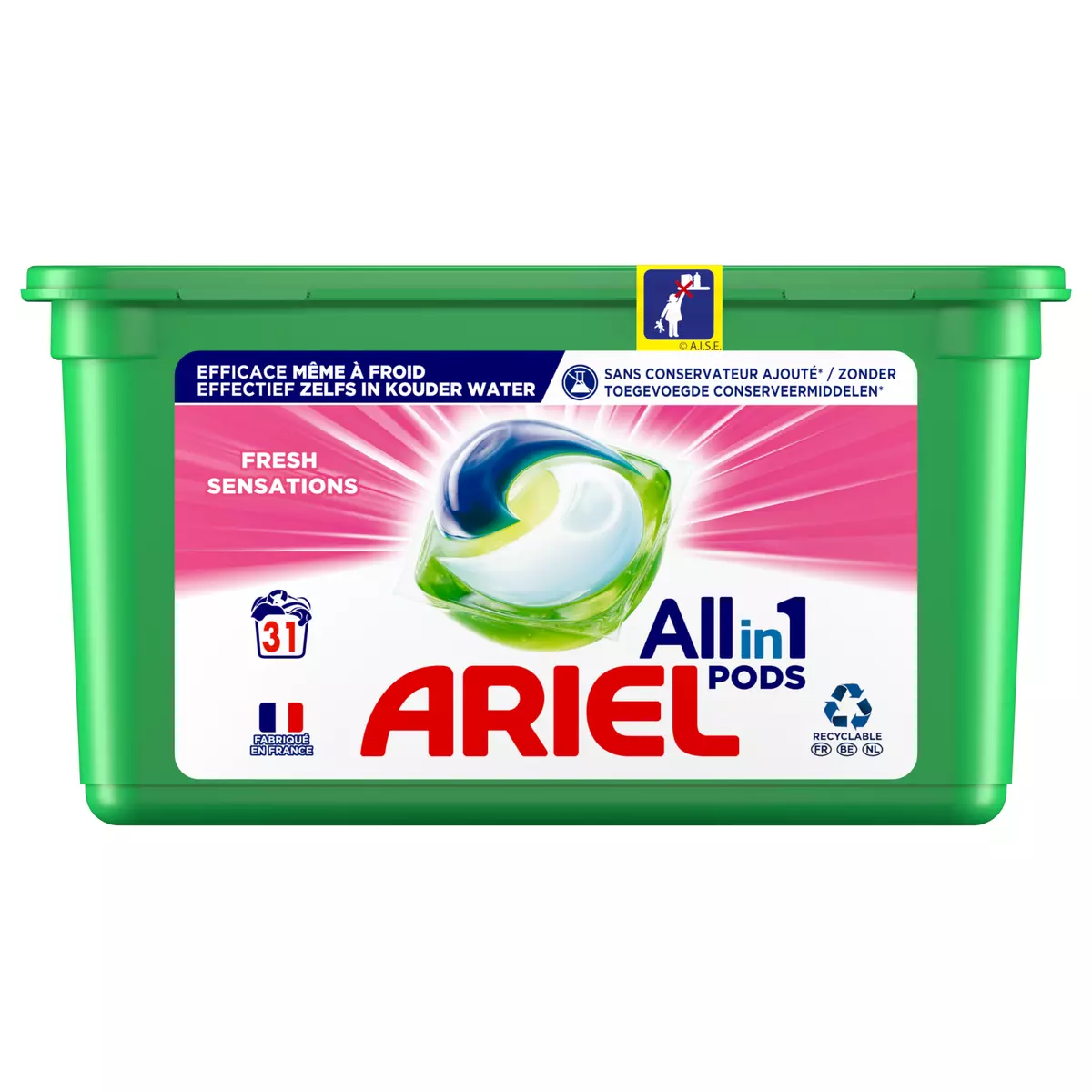 ARIEL Pods capsules de lessive tout en 1 fresh sensations 31 capsules
