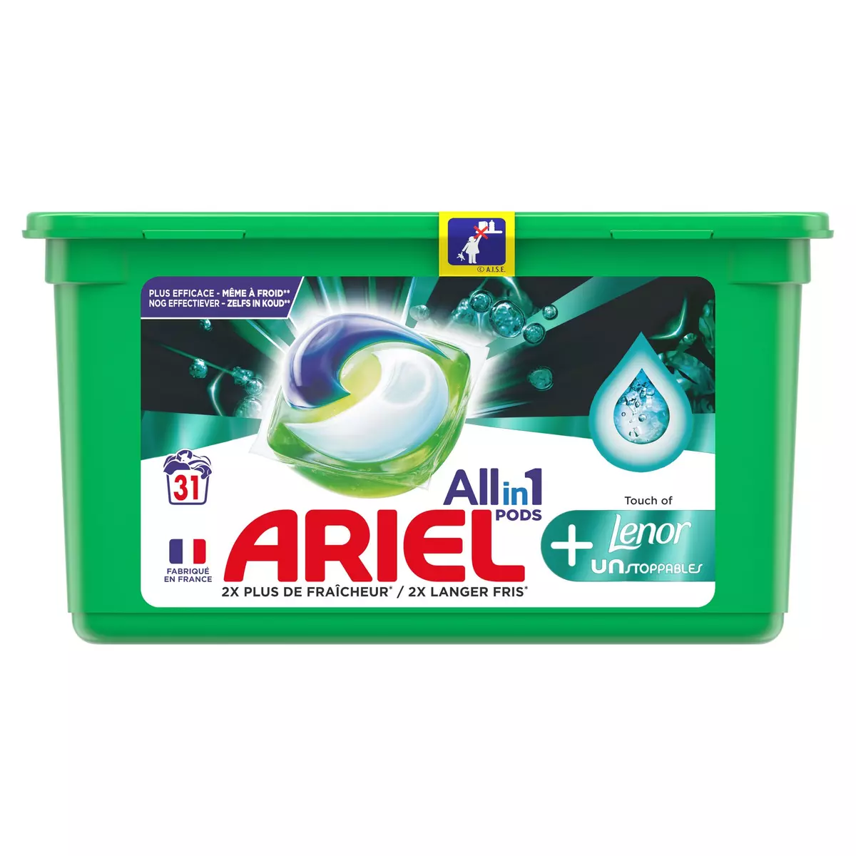 ARIEL Pods capsules de lessive tout en 1 + touche de lenor 31 capsules