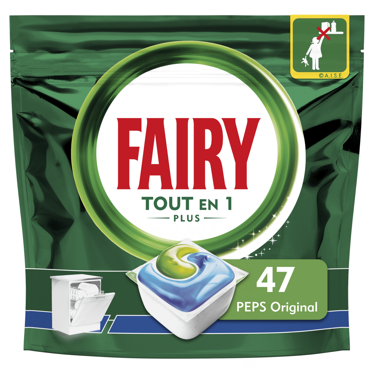 FAIRY Tablettes lave vaisselle tout en 1 47 tablettes