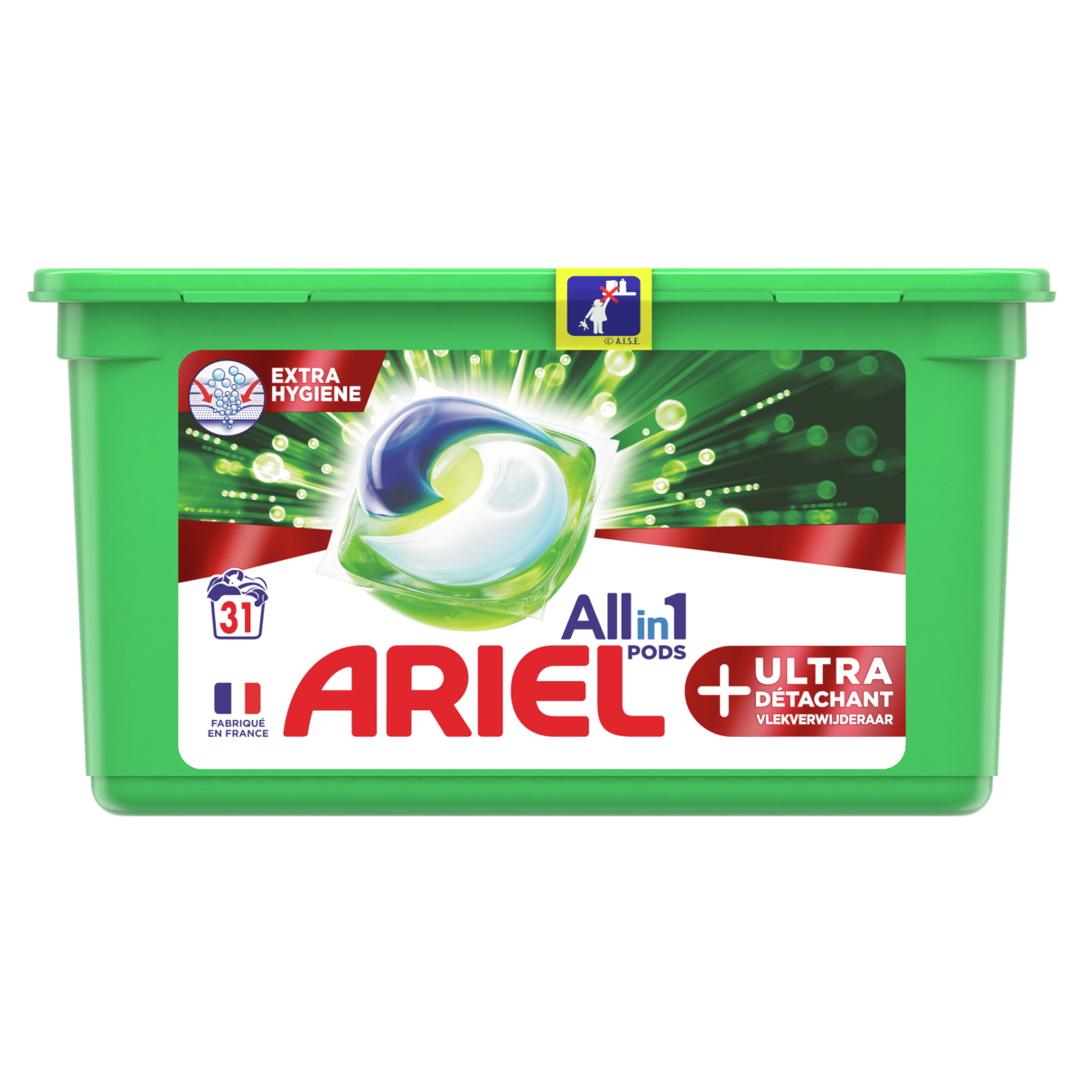 ARIEL Capsules de lessive + ultra détachant 31 capsules