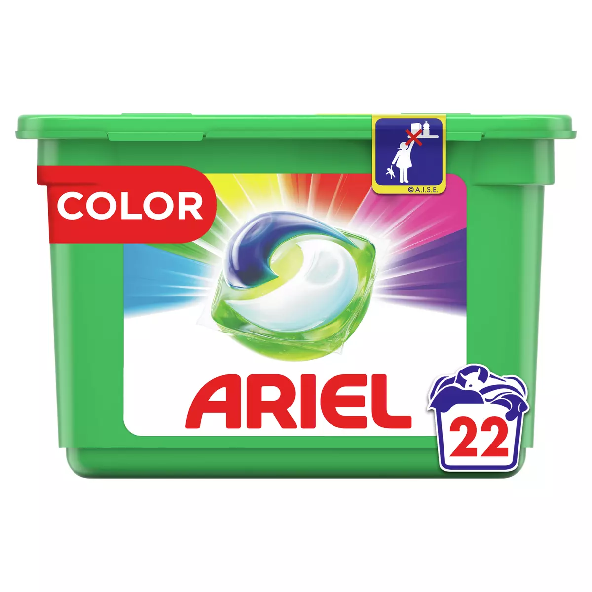 ARIEL Pods capsules de lessive tout en 1 couleurs 22 capsules