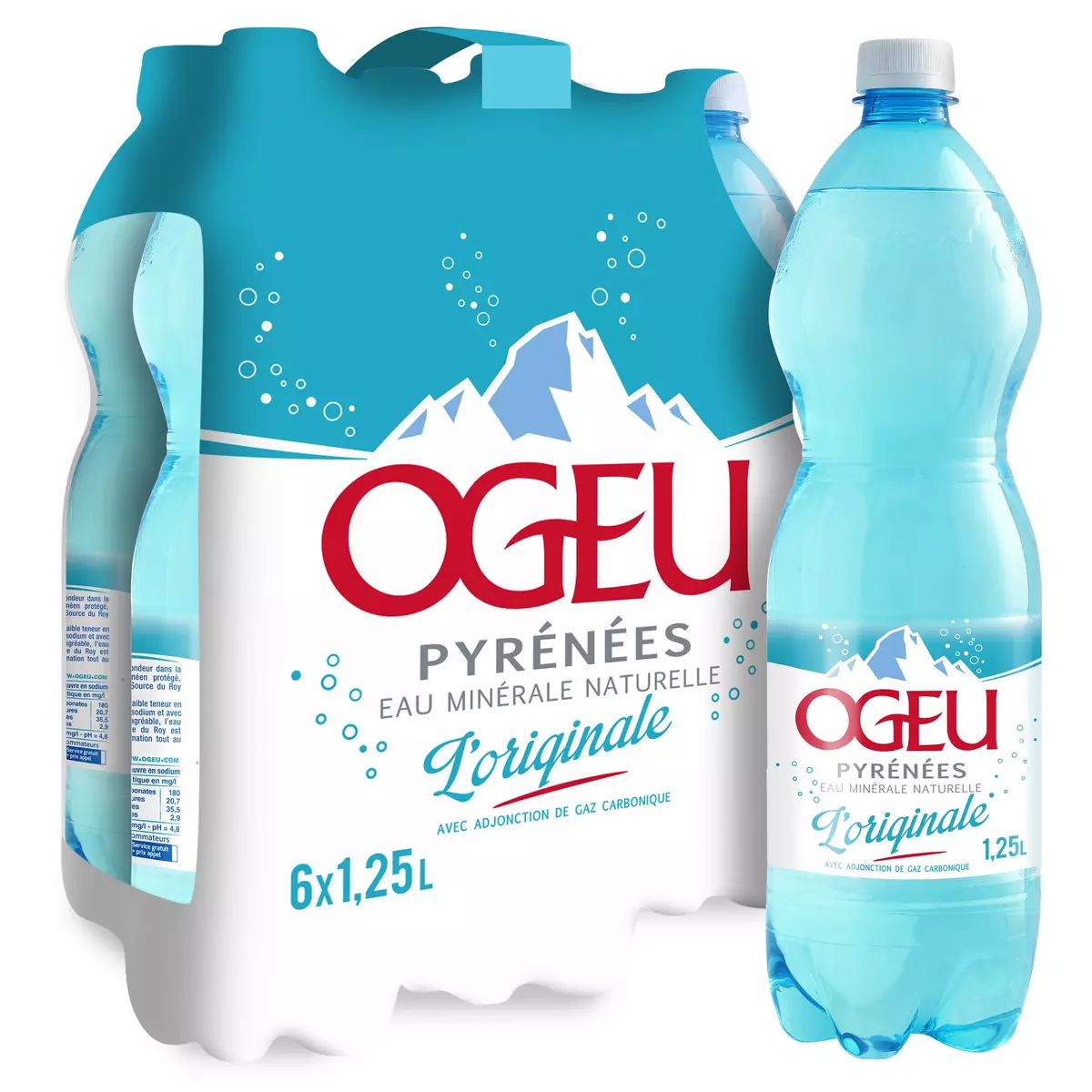 OGEU Eau minérale gazeuse des Pyrénées 6x1,25l