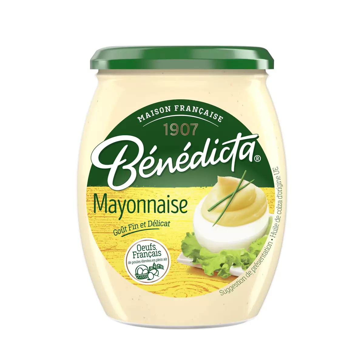 BENEDICTA Mayonnaise nature en bocal 510g