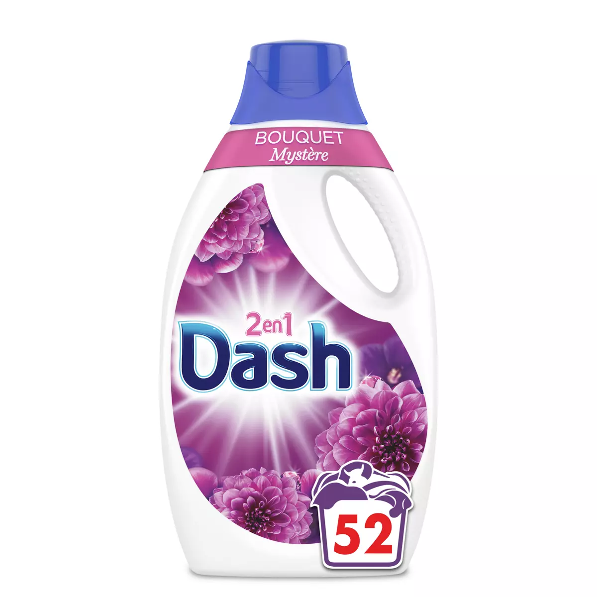 DASH Lessive liquide couleur bouquet mystère 52 lavages 2.6l