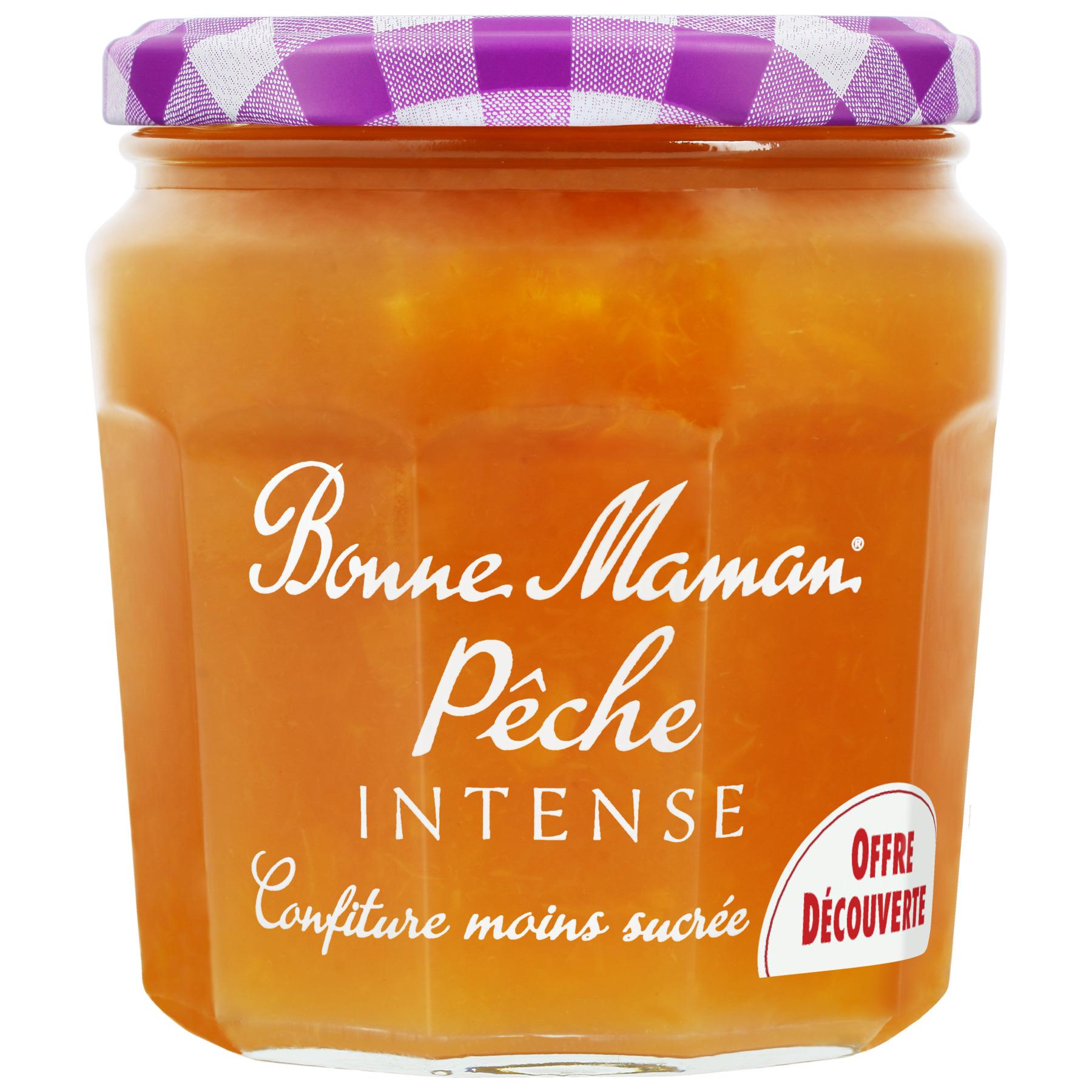 BONNE MAMAN Confiture de pêches allégée en sucres 335g