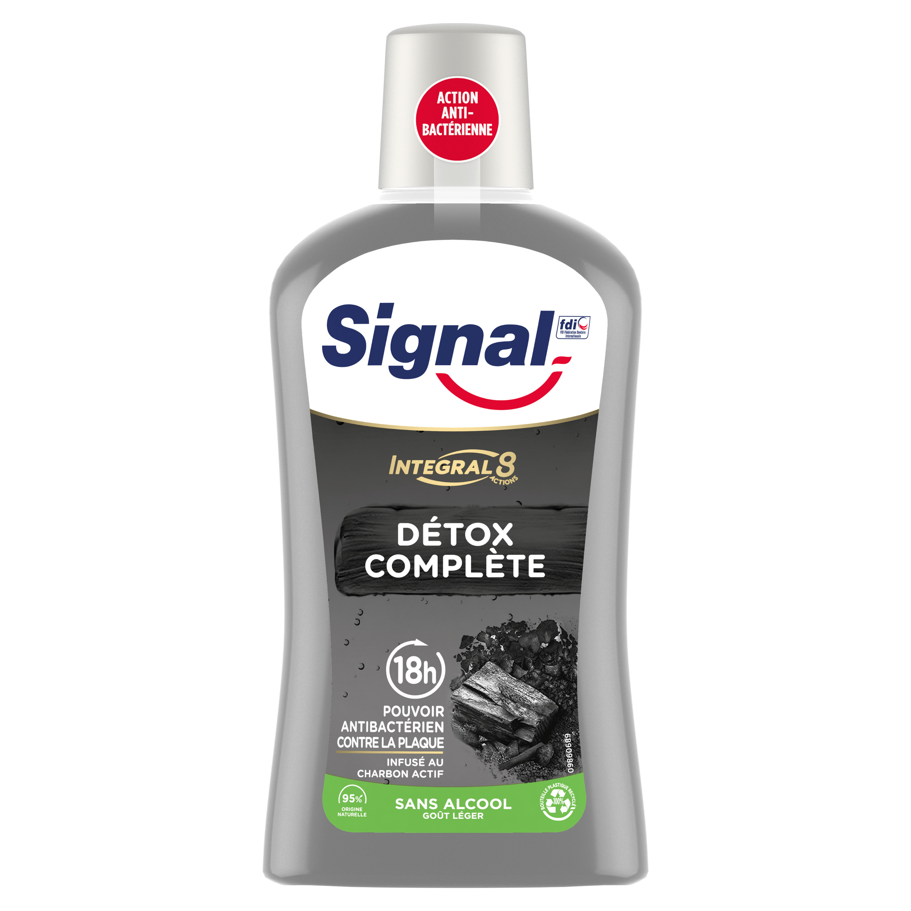 Voir la diapositive 2 : SIGNAL Intégral 8 Bain de bouche detox sans alcool au charbon 500ml