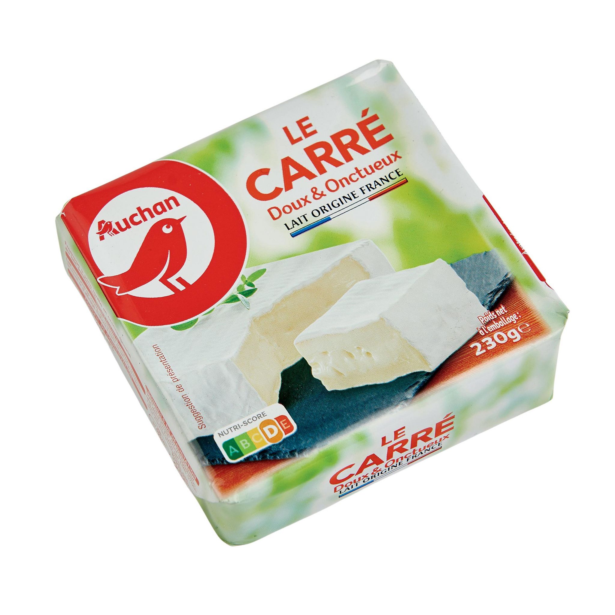 Voir la diapositive 2 : AUCHAN Le carré fromage doux et onctueux 230g