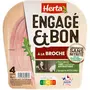 HERTA Engagé et Bon jambon supérieur à la broche sans nitrite 4 tranches 140g