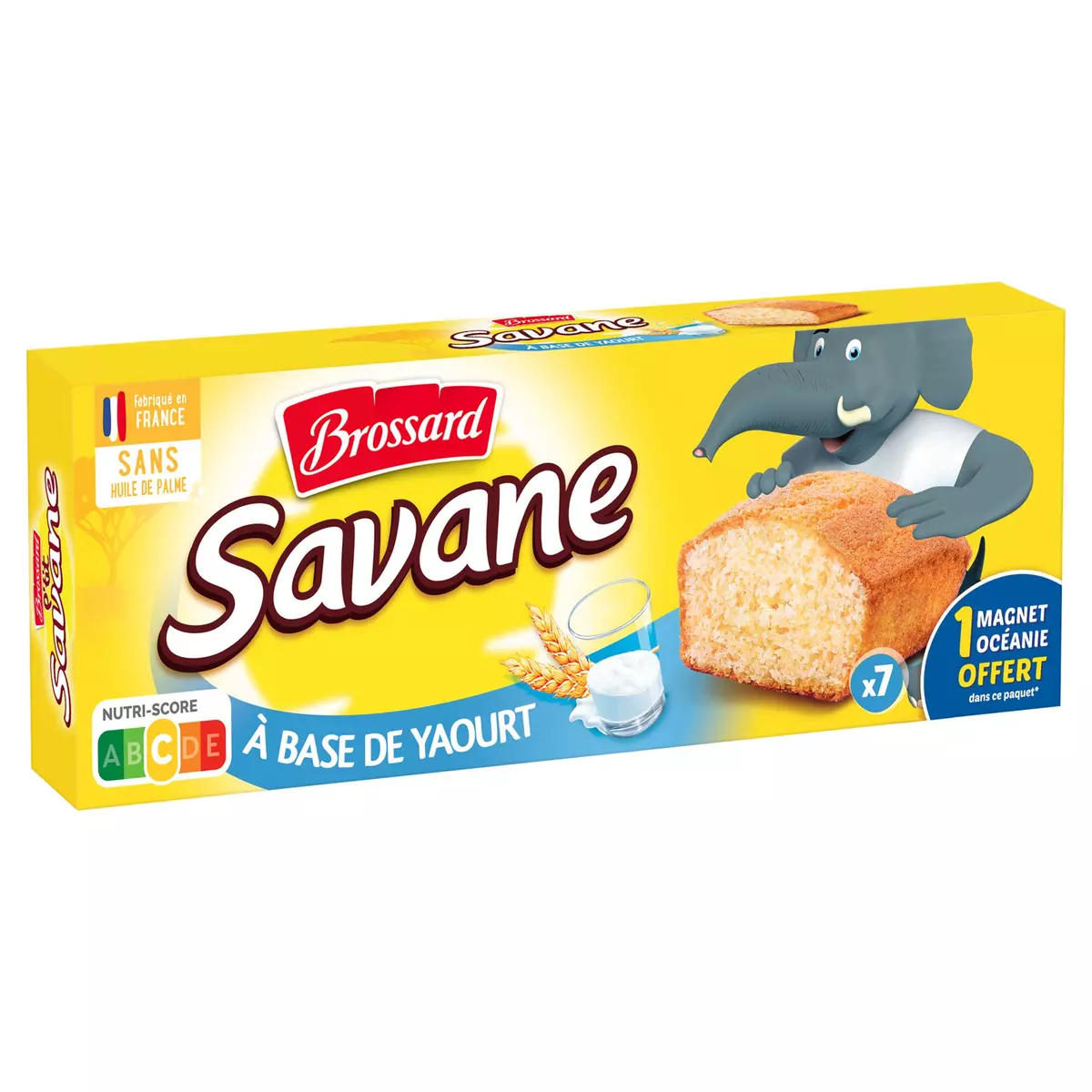 BROSSARD Savane à base de yaourt sachets individuels 7 pièces 210g