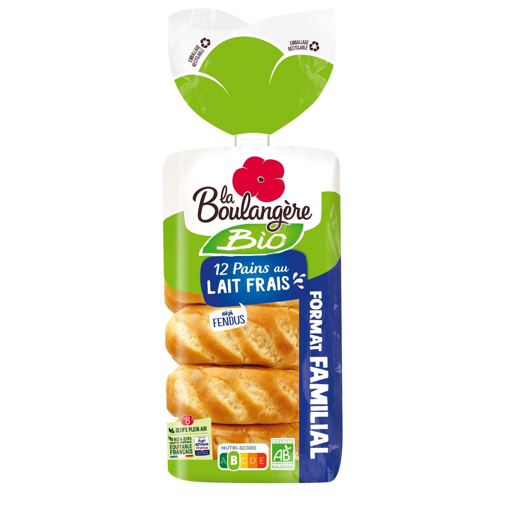 Voir la diapositive 2 : LA BOULANGERE Pains au lait frais 12 pièces 420g