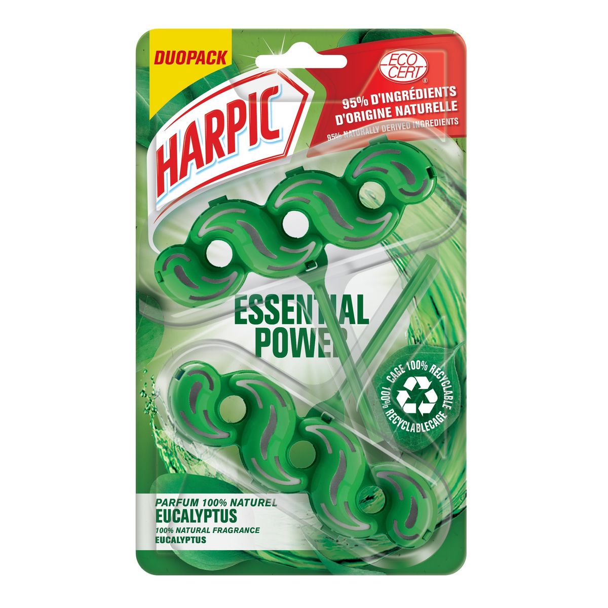 HARPIC Blocs WC galets fraîcheur eucalyptus 2 blocs
