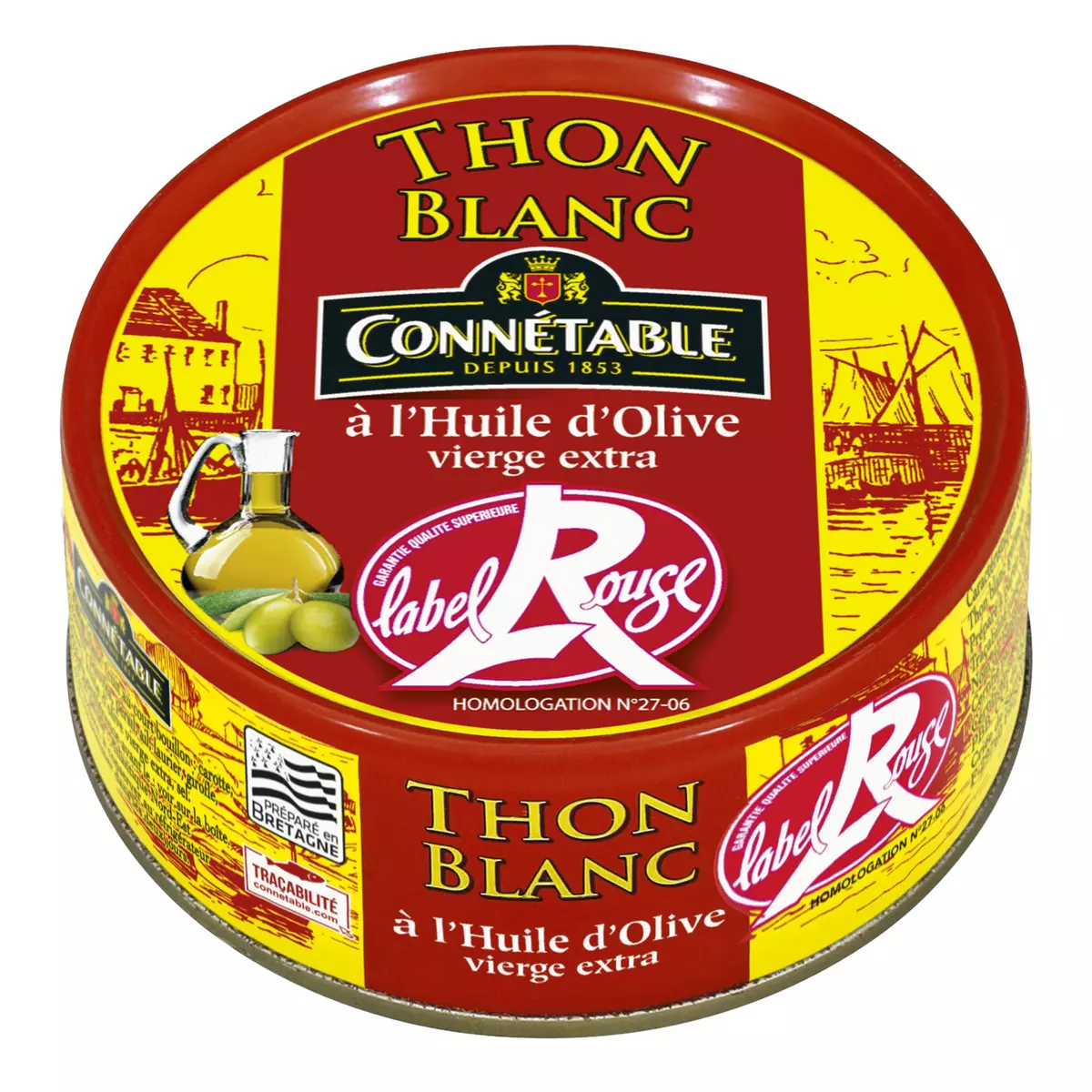 CONNETABLE Thon blanc à l'huile d'olive vierge extra label Rouge 160g