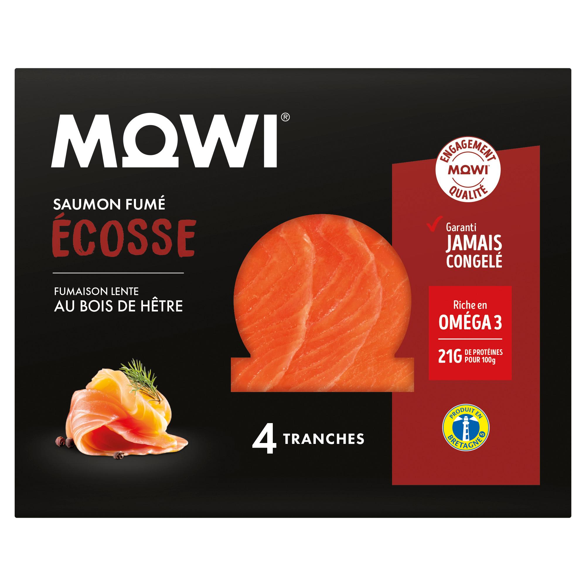 MOWI Saumon fumé d'Ecosse ASC 4 tranches 120g