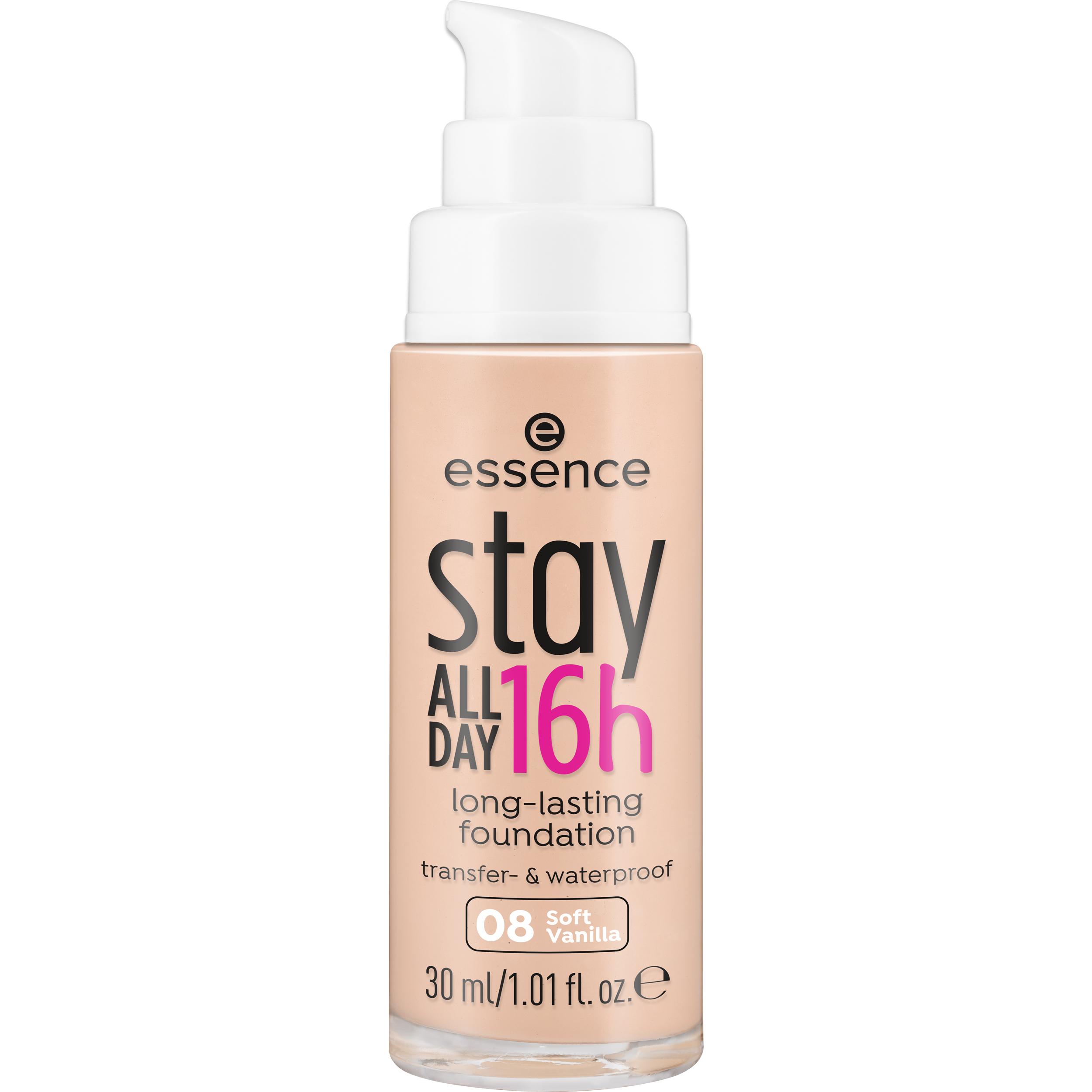 Voir la diapositive 2 : ESSENCE Stay All Day 16H Fond de teint fluide longue tenue waterproof 08 soft vanilla 30ml