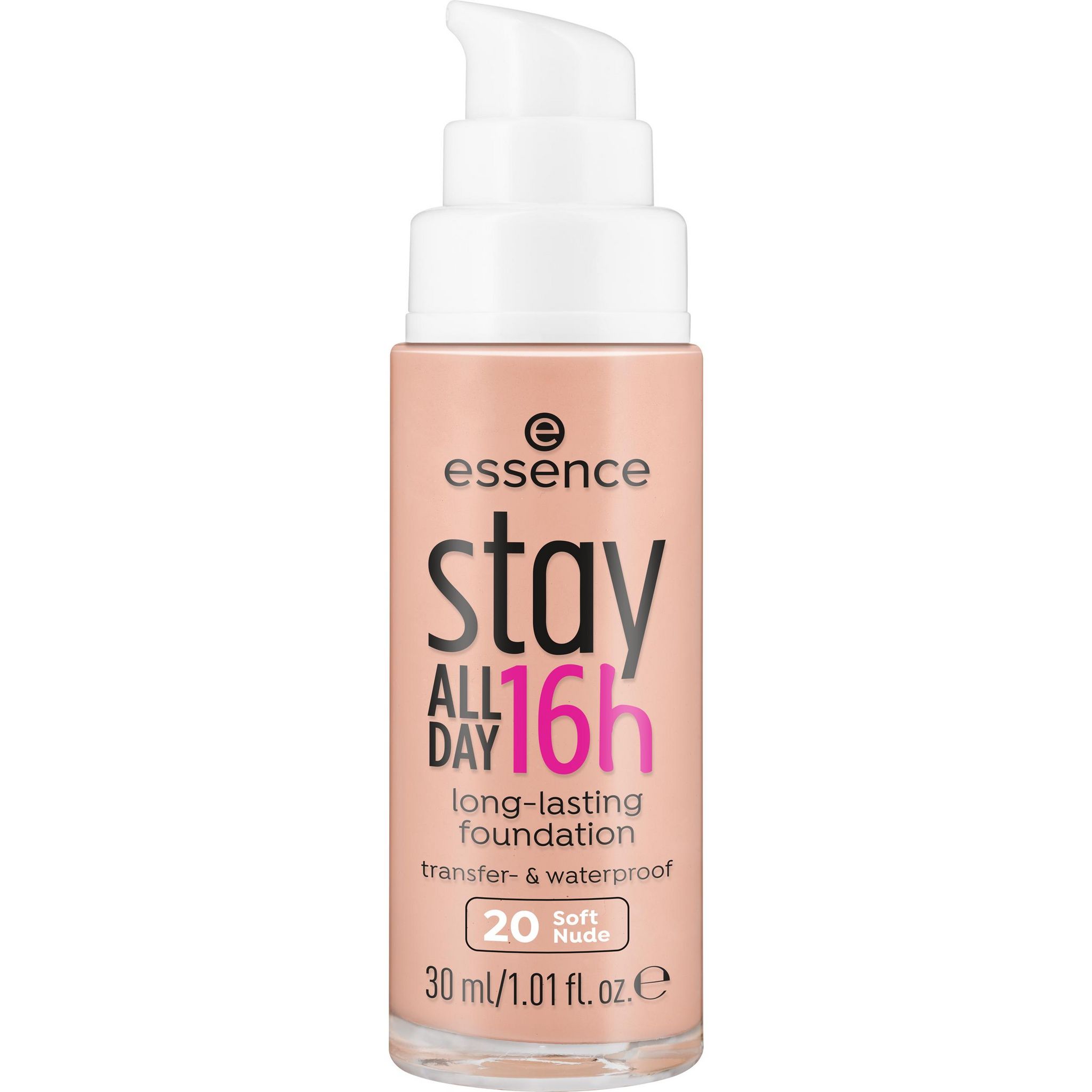 Voir la diapositive 2 : ESSENCE Stay All Day 16H Fond de teint fluide longue tenue waterproof 20 soft nude 30ml