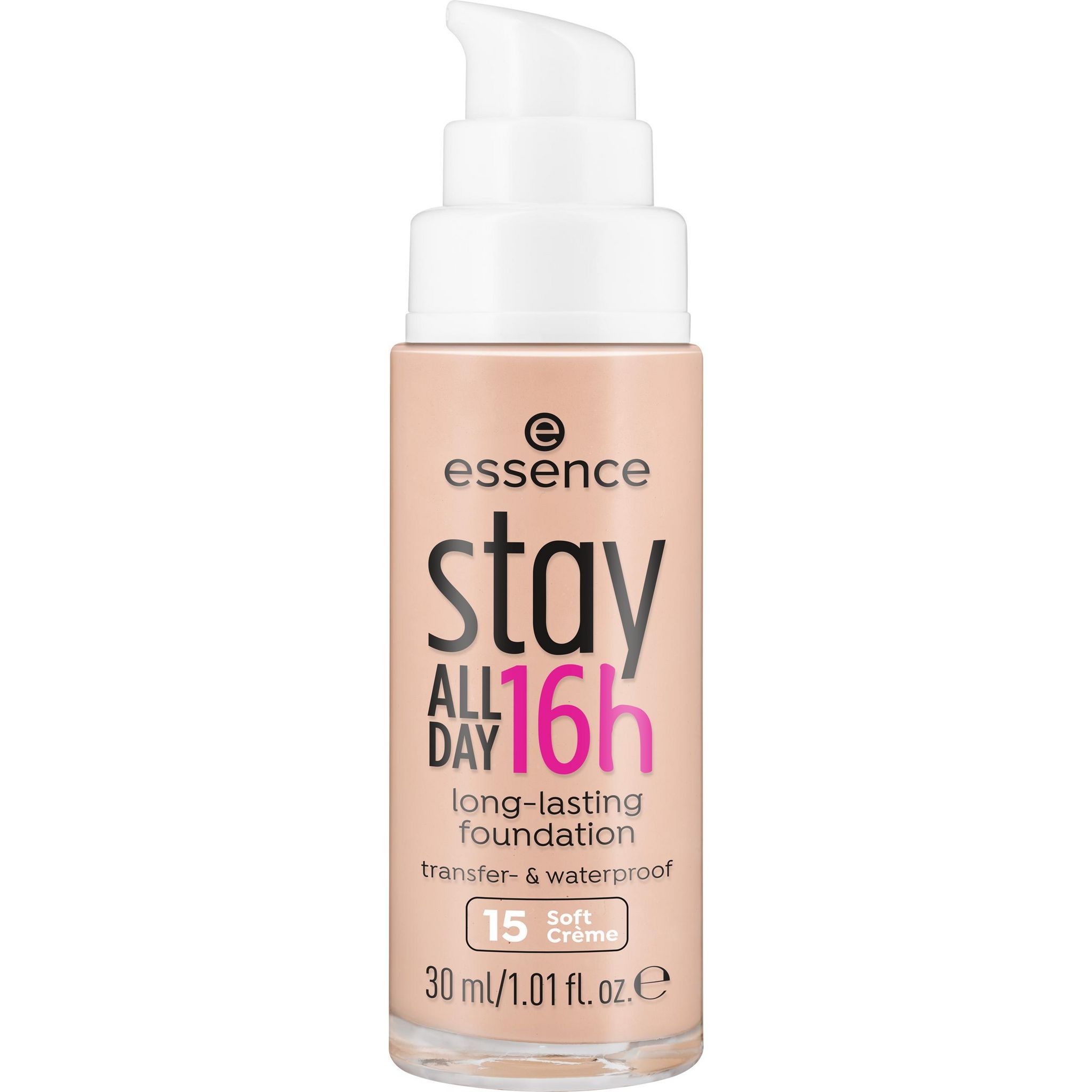 Voir la diapositive 2 : ESSENCE Stay All Day 16H Fond de teint fluide longue tenue waterproof 15 soft crème 30ml